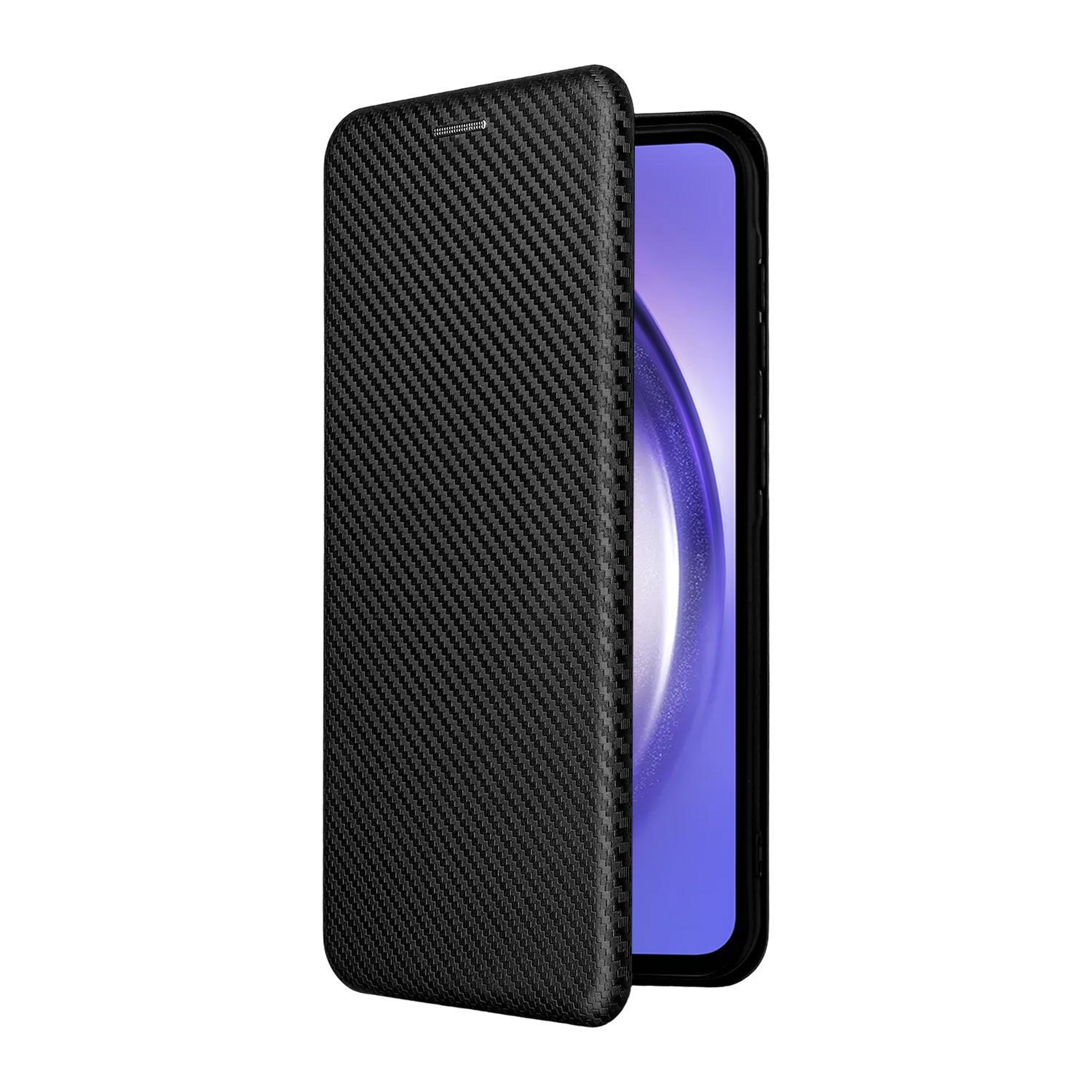 Samsung Galaxy A57 5G Wallet Flip Case Carbon Fiber Leather Protective Cover 1