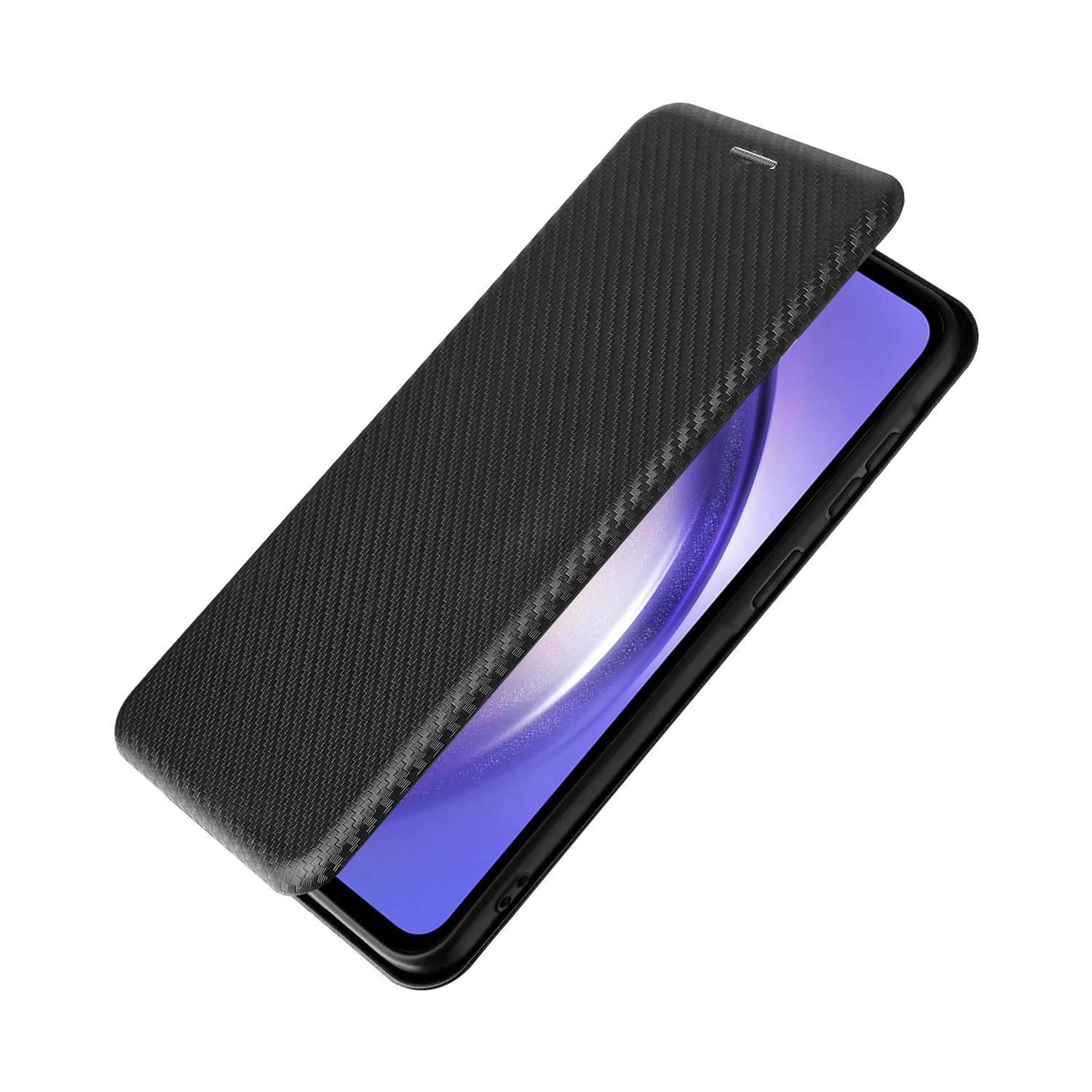 Samsung Galaxy A57 5G Wallet Flip Case Carbon Fiber Leather Protective Cover 5