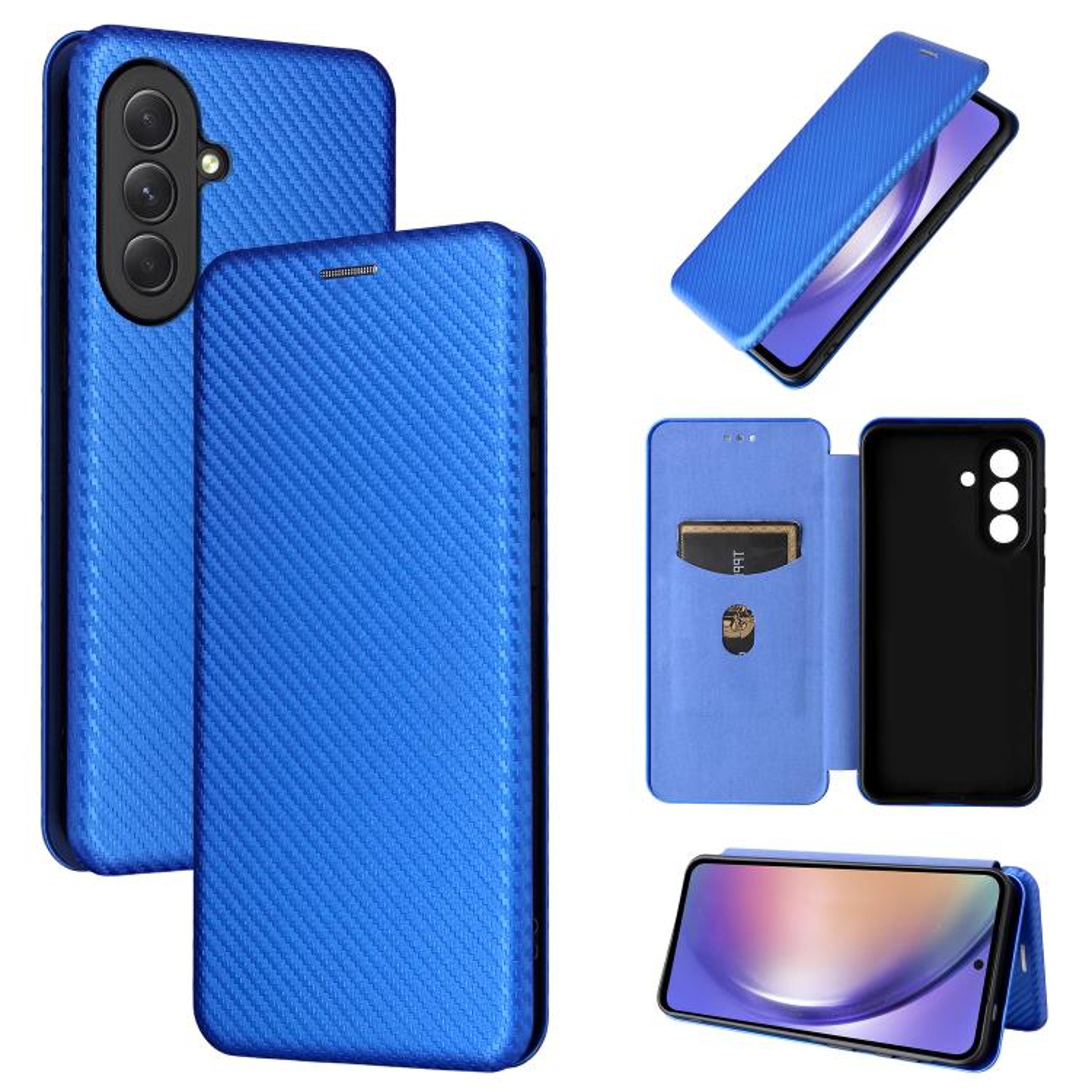 Samsung Galaxy A57 5G Wallet Flip Case Carbon Fiber Leather Protective Cover 7