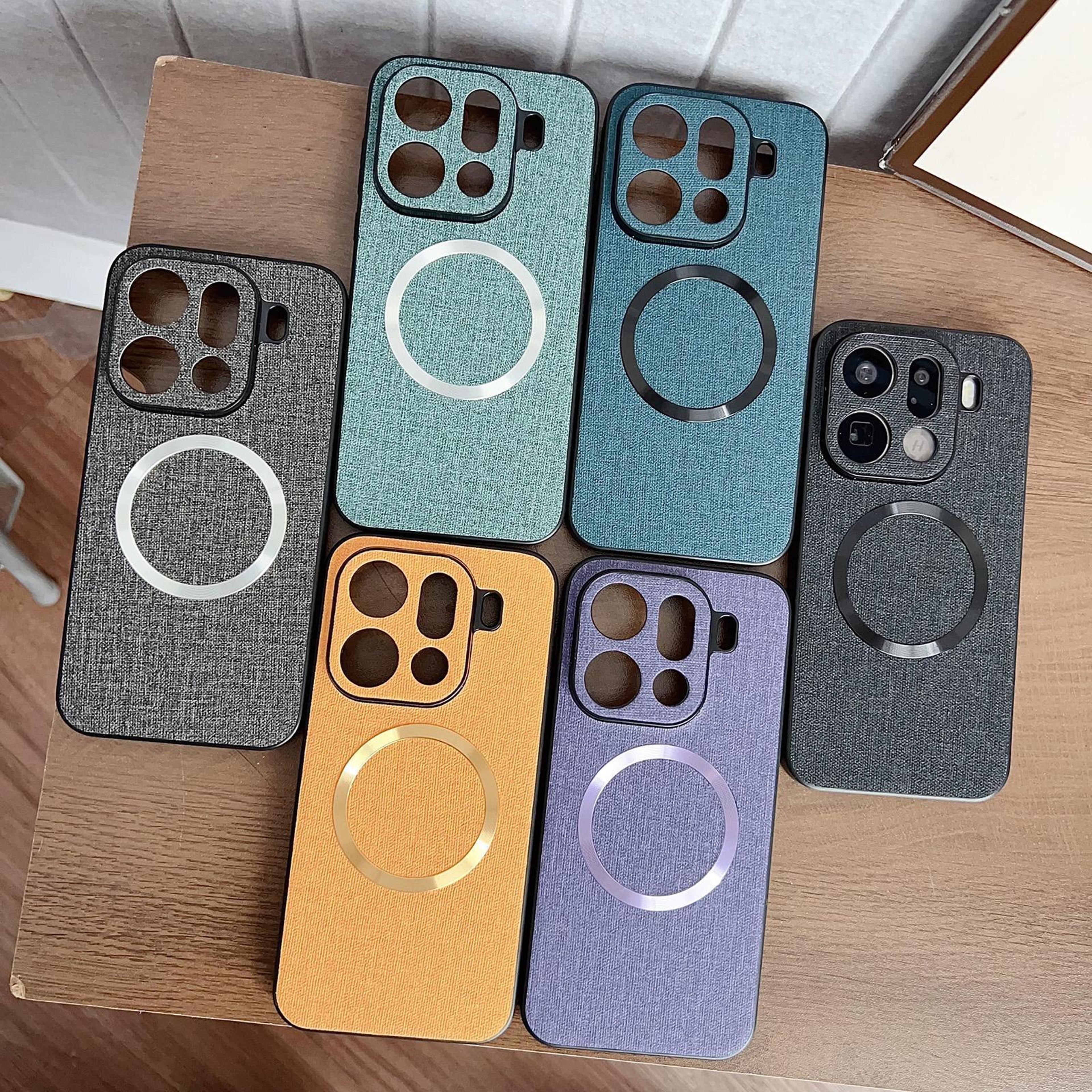 MagSafe Magnetic Cloth Texture Phone Case For OPPO Find X9 Pro Slim Shockproof Protective Cover 1