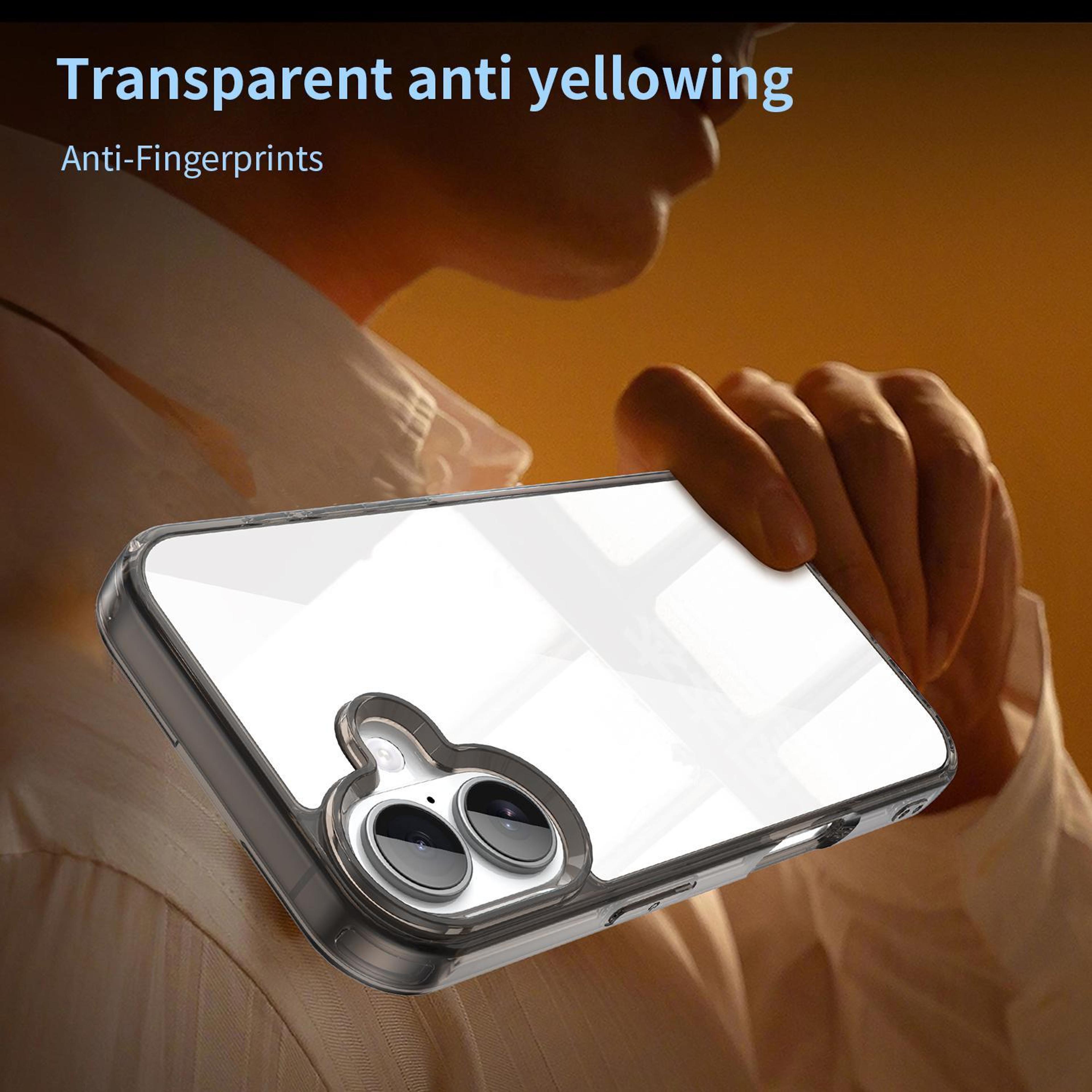 IPhone 16 Shockproof Phone Case Clear TPU PC Airbag Protective Cover 2