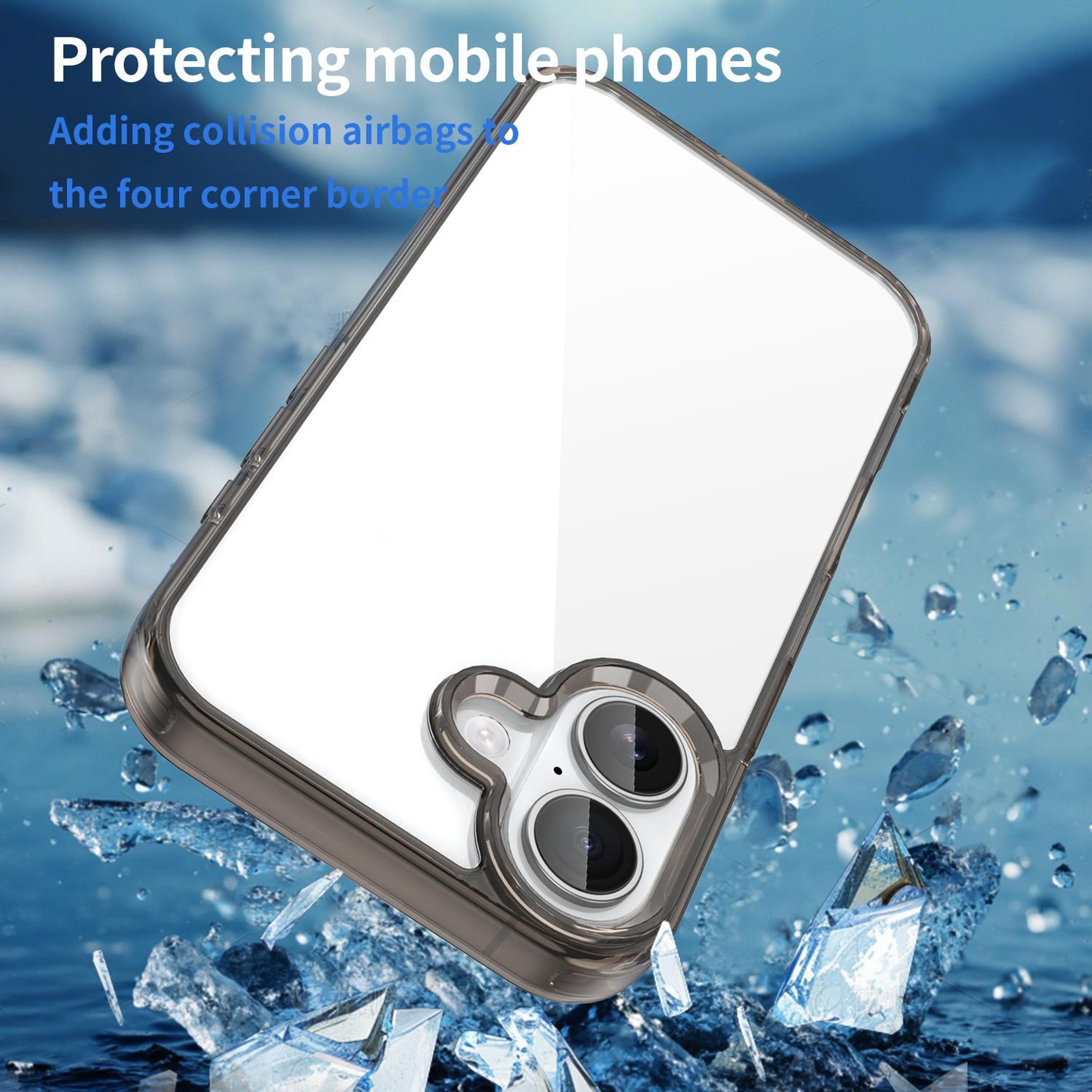 IPhone 16 Shockproof Phone Case Clear TPU PC Airbag Protective Cover 3
