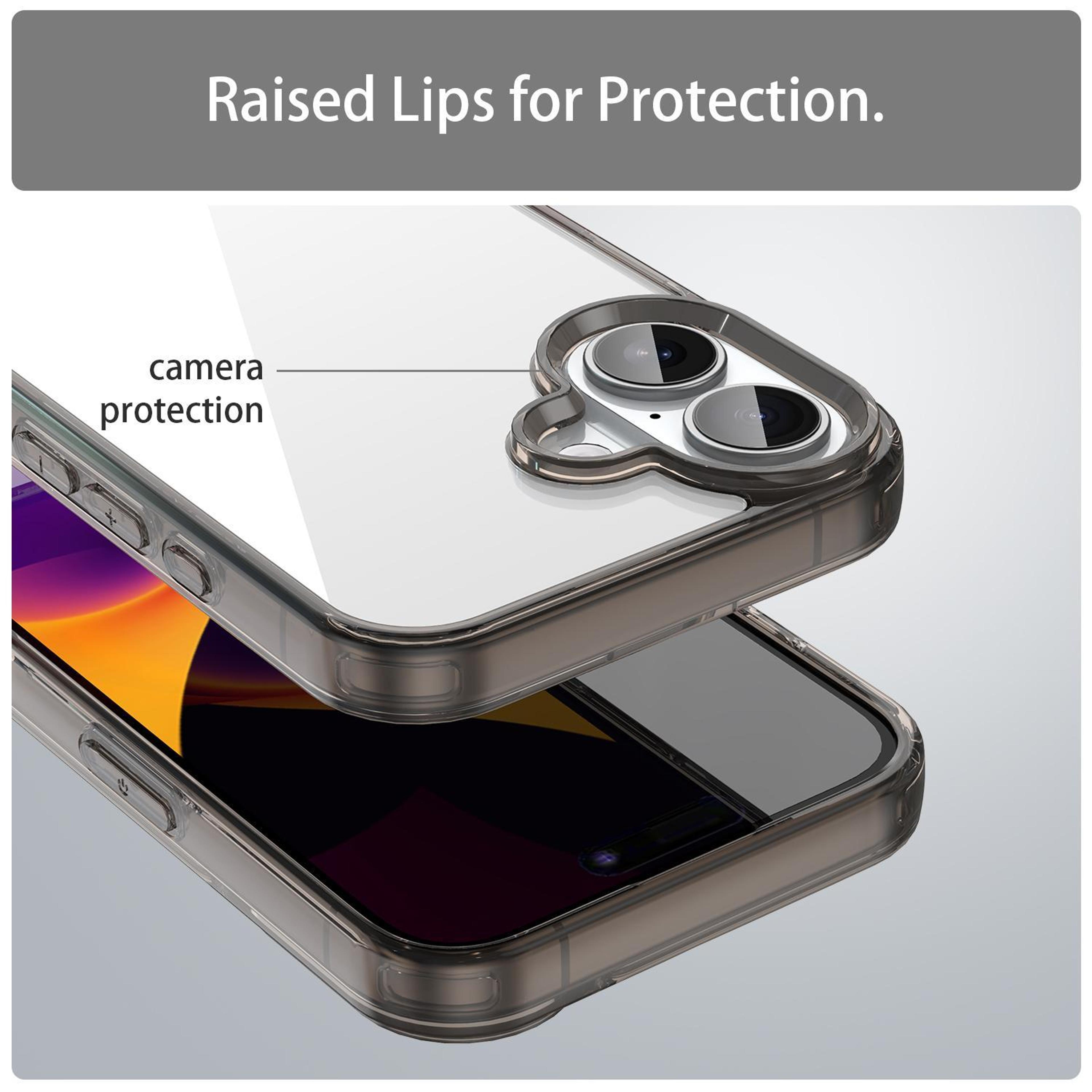 IPhone 16 Shockproof Phone Case Clear TPU PC Airbag Protective Cover 4