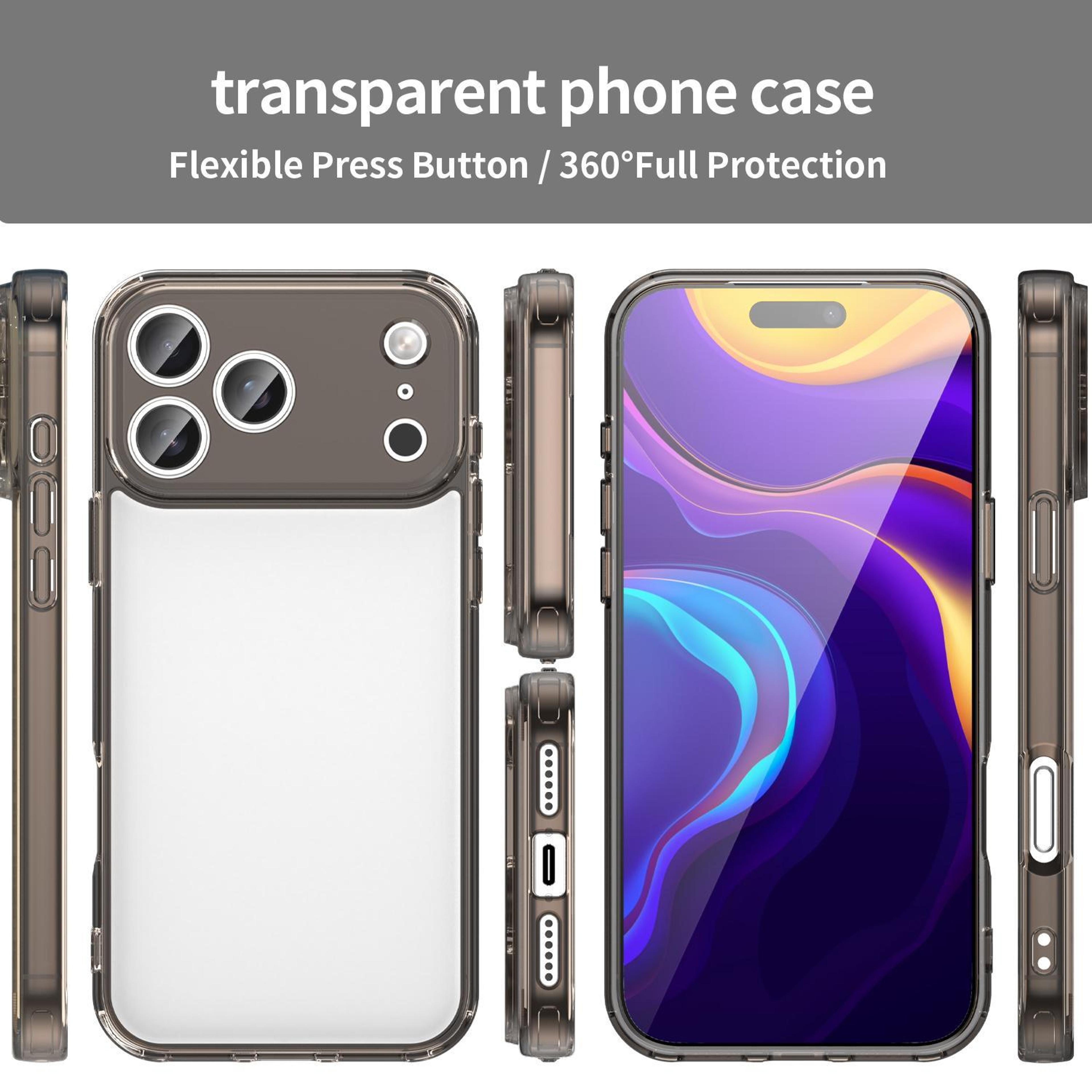 IPhone 17 Pro Max Shockproof Phone Case Clear Hybrid TPU PC Airbag Protective Cover 1