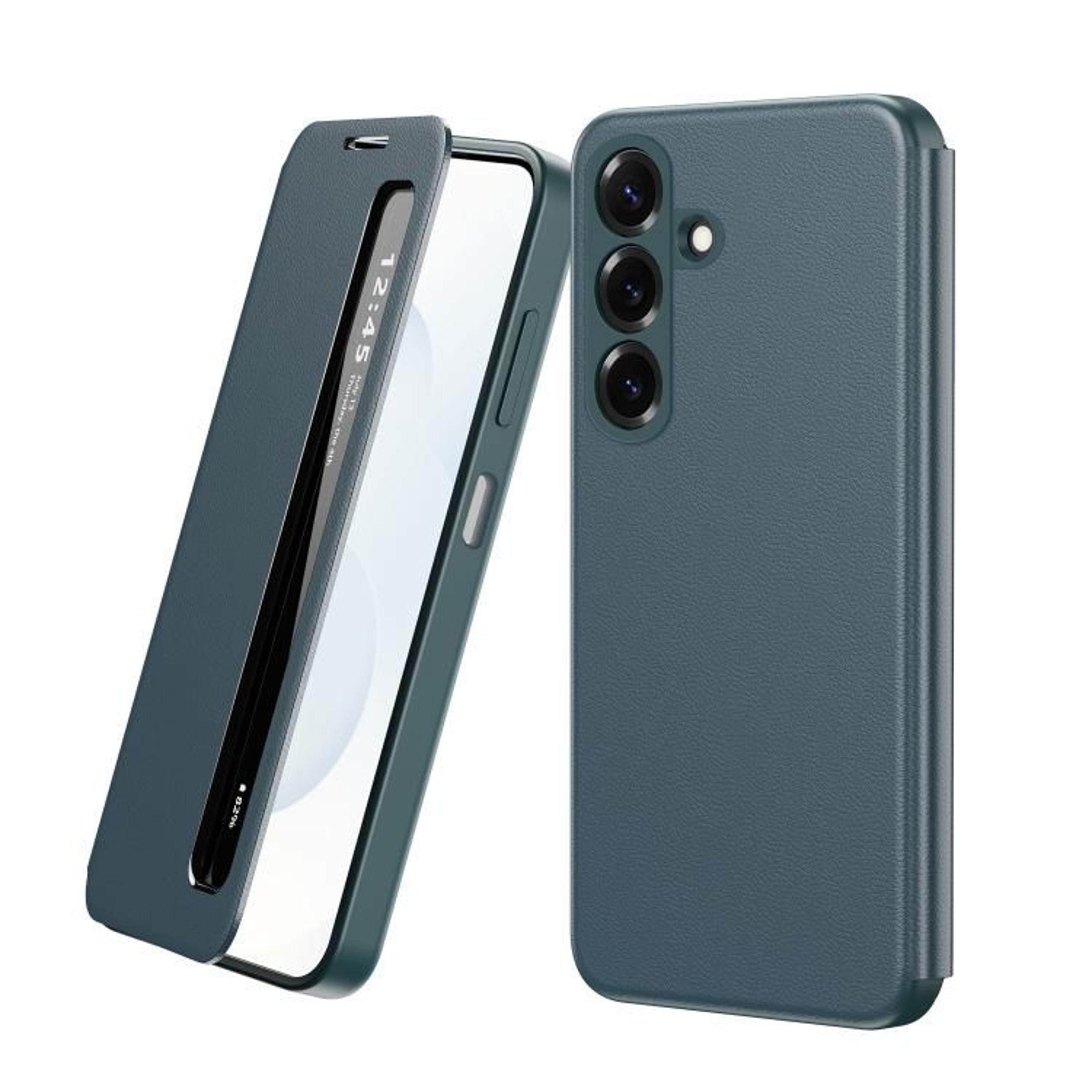 Galaxy A27 5G Smart View Leather Phone Case With Clear Window Protective Flip Cover 8