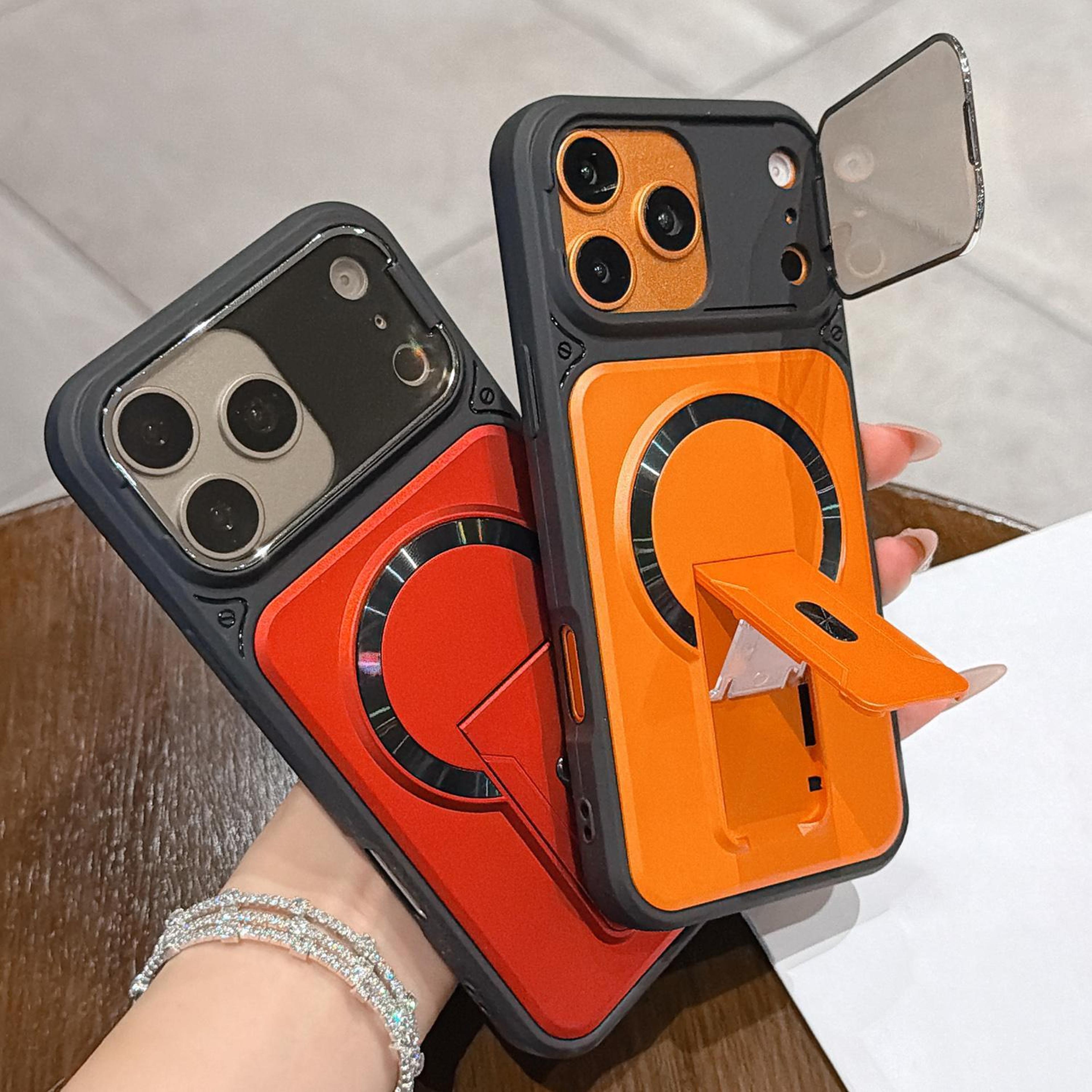 MagSafe Shockproof IPhone 16 Pro Max Case With Camera Lens Cover And Hidden Kickstand 1