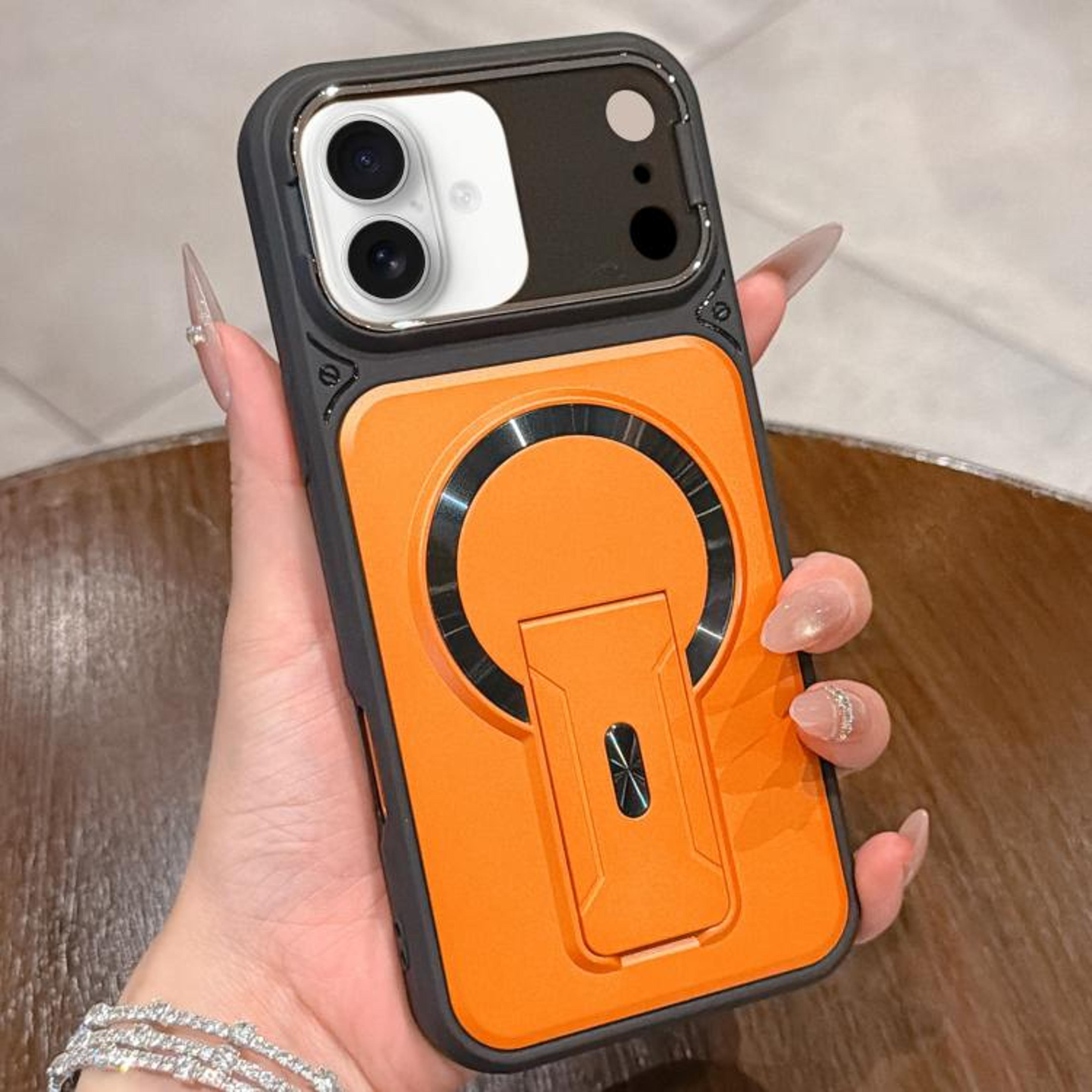Magnetic IPhone 16 Shockproof Case With Lens Cover Hidden Kickstand And MagSafe Compatibility 9