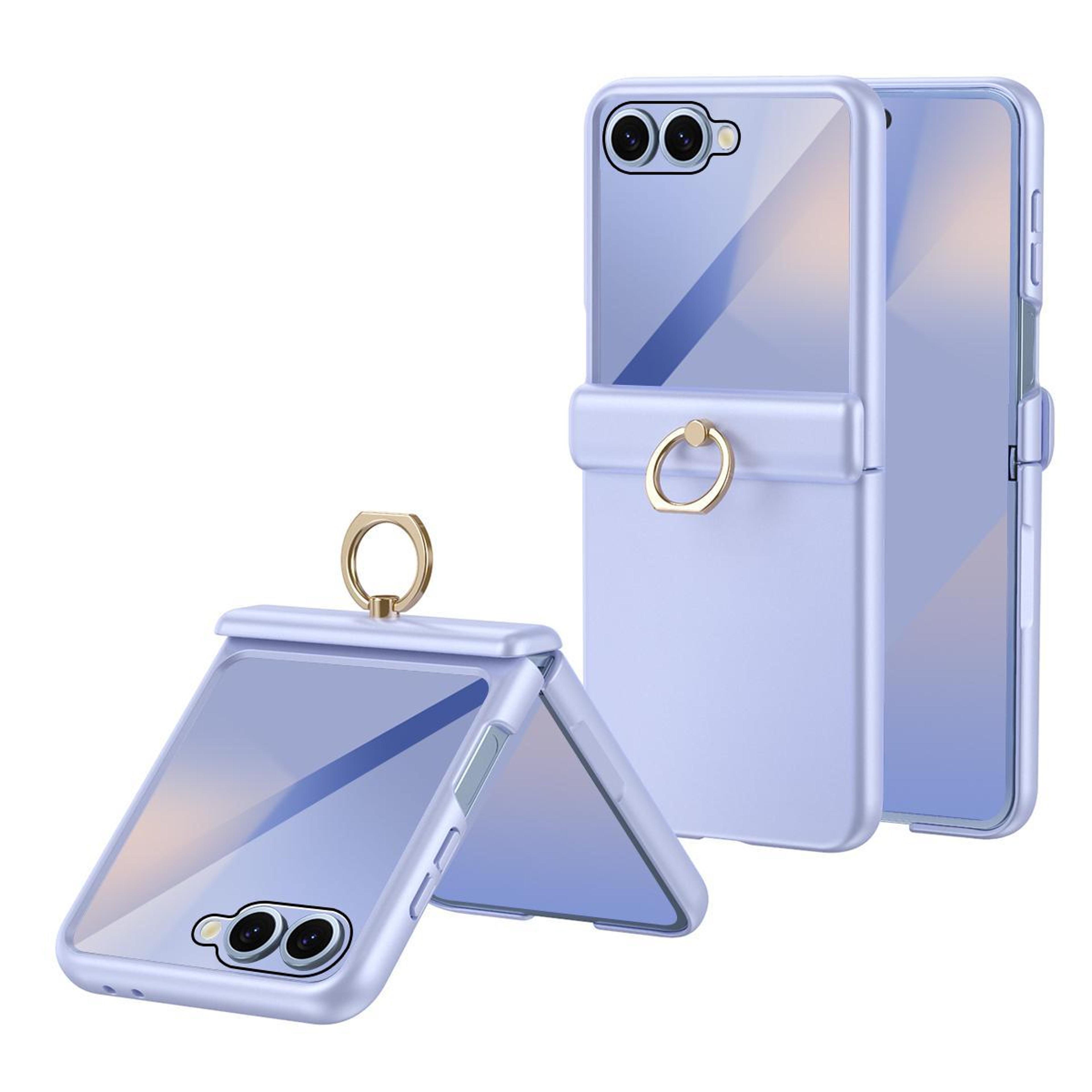 Starry Armor Galaxy Z Flip 7 Case With Hinge Protection Ring Kickstand  Tempered Glass Cover 7