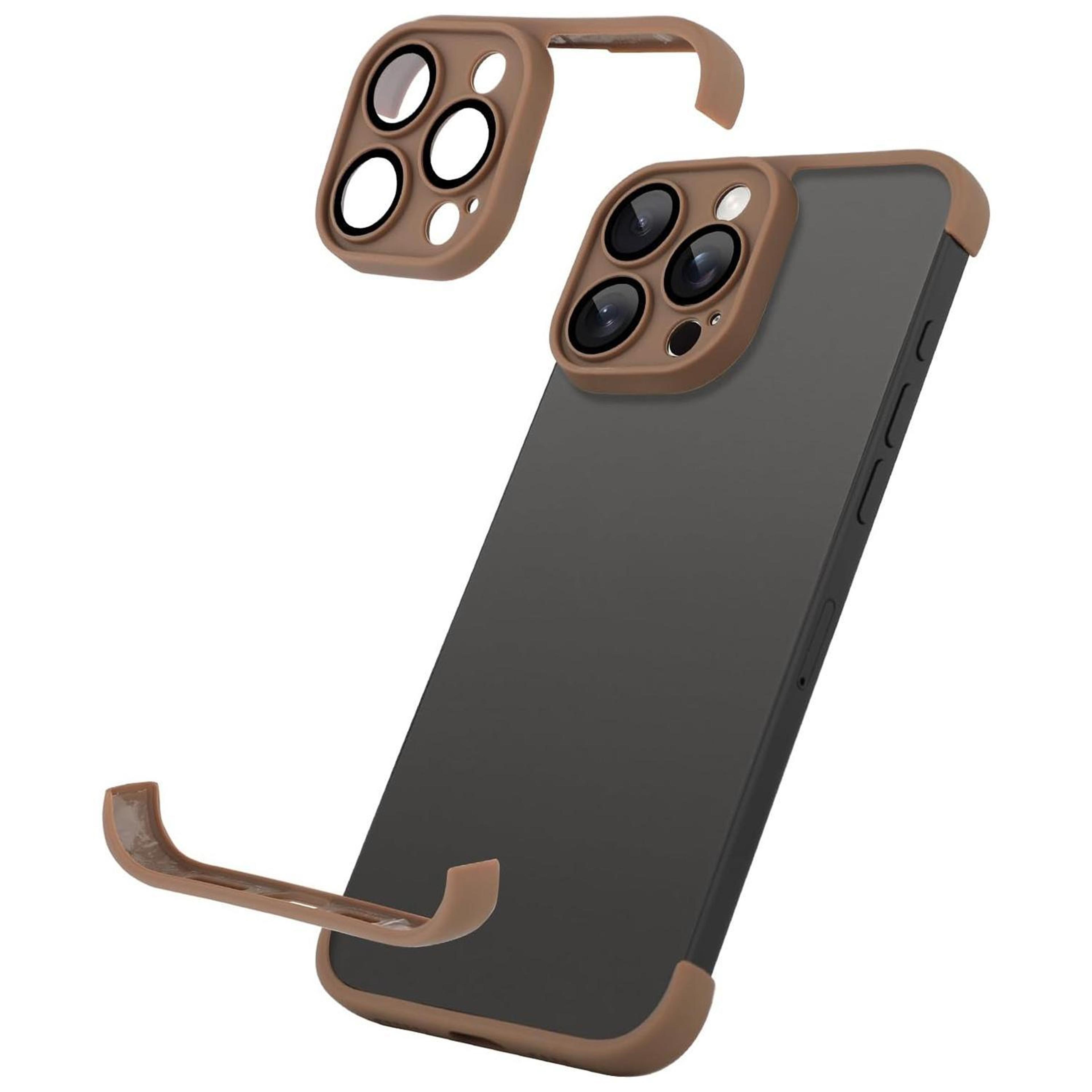 Ultra Thin Frameless IPhone 16 Pro Max Case With Airbag Corners  Camera Lens Protector 0