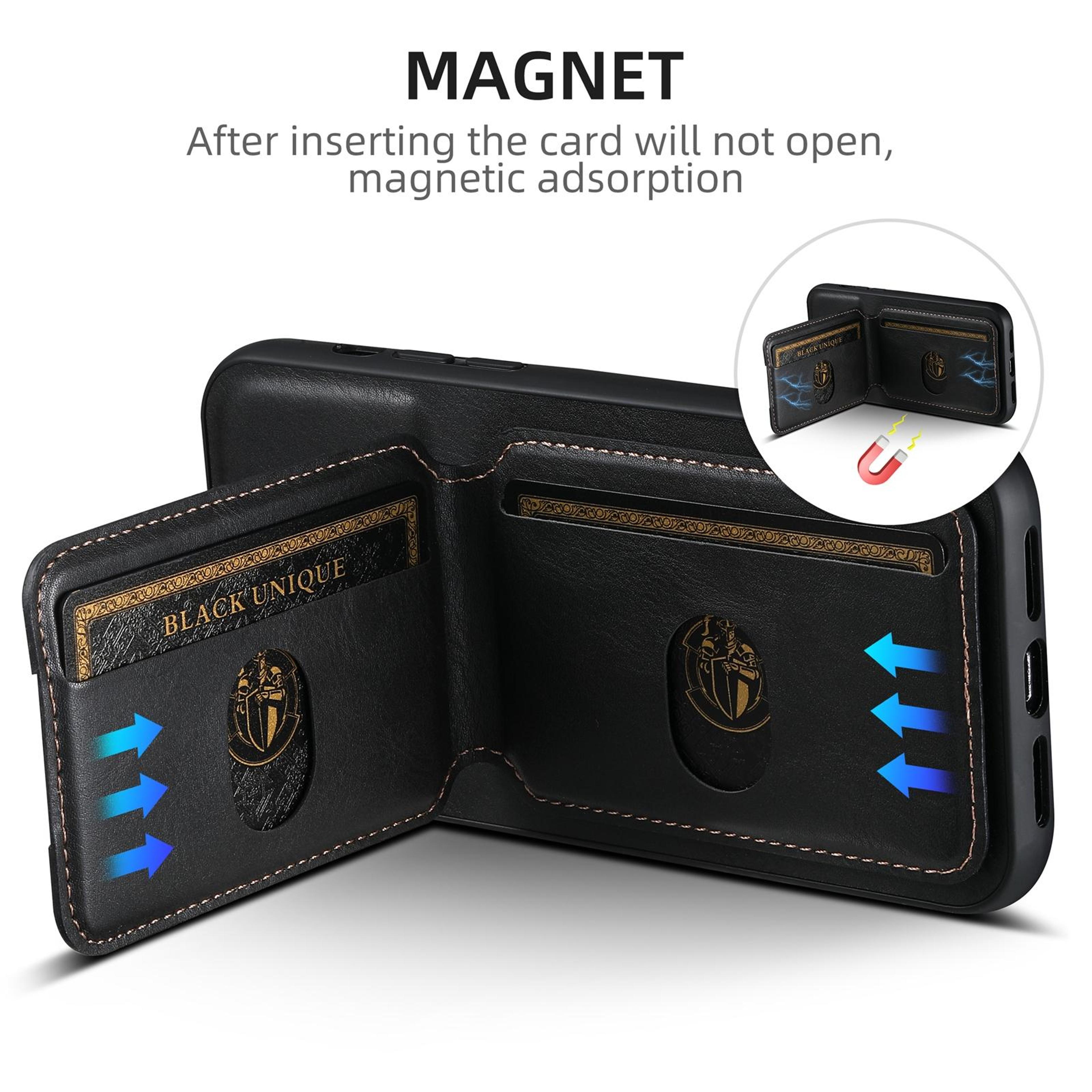 Suteni H02 IPhone 16 Plus Wallet Case With Leather Stand  Card Holder 3