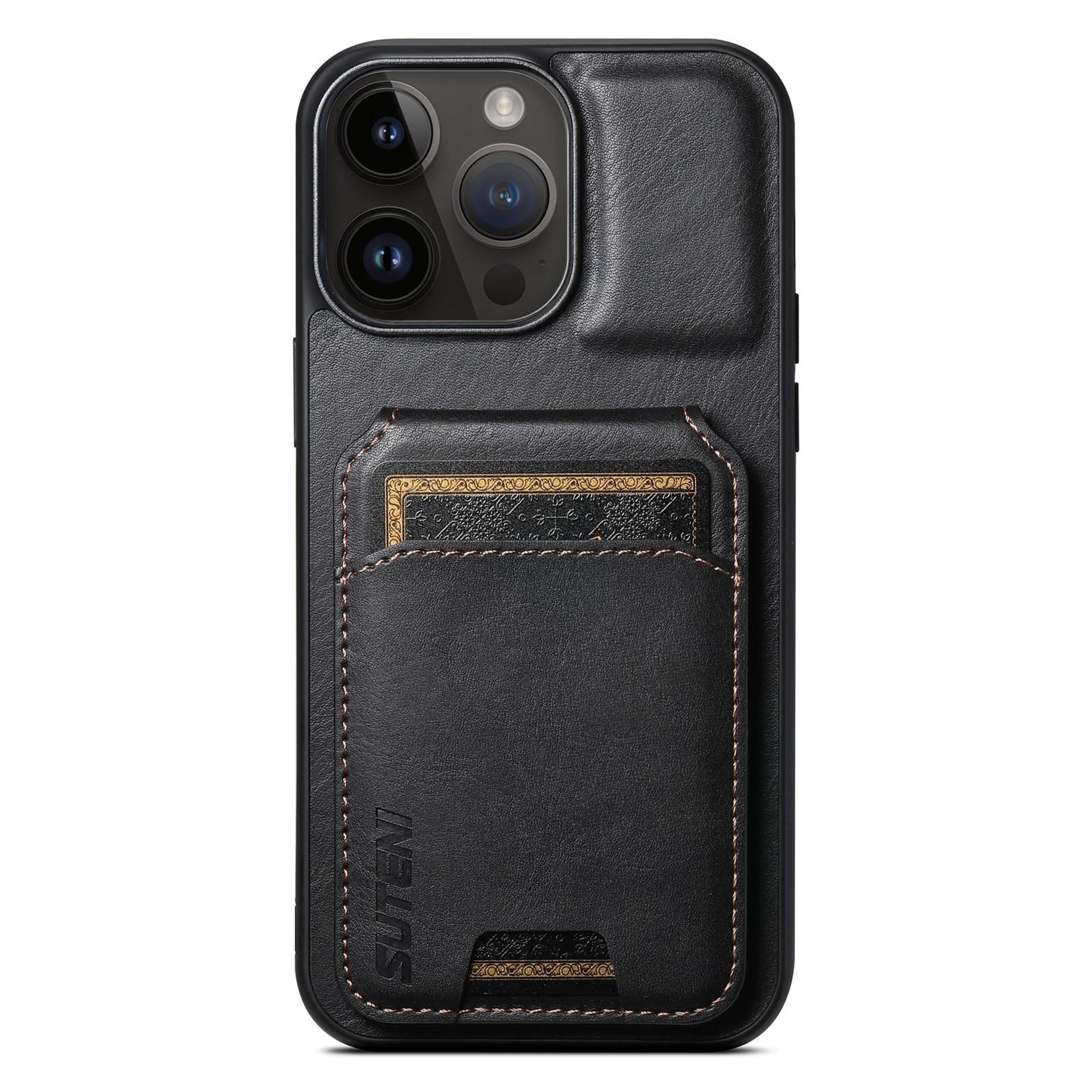 Suteni Leather Wallet Stand Case For IPhone 14 Pro Max With Card Holder And Kickstand 0