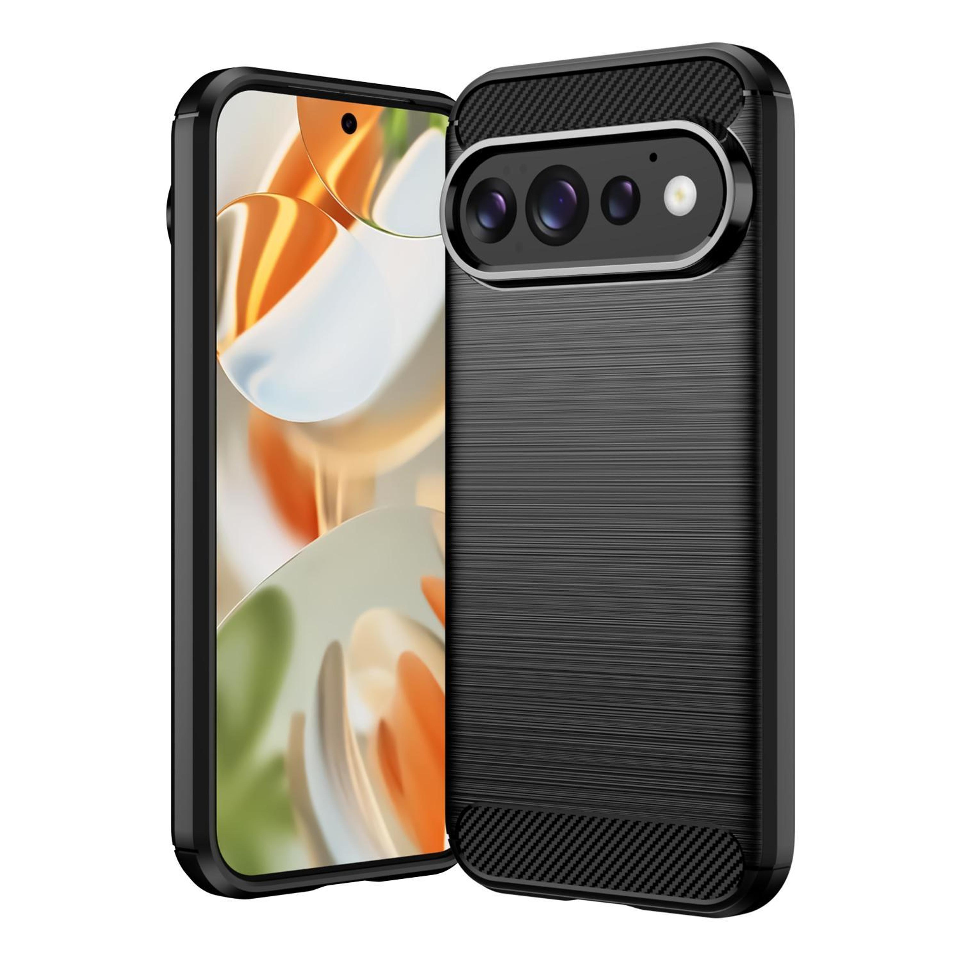 Slim Carbon Fiber TPU Case For Google Pixel 11 With Brushed Texture Shockproof Cover 0