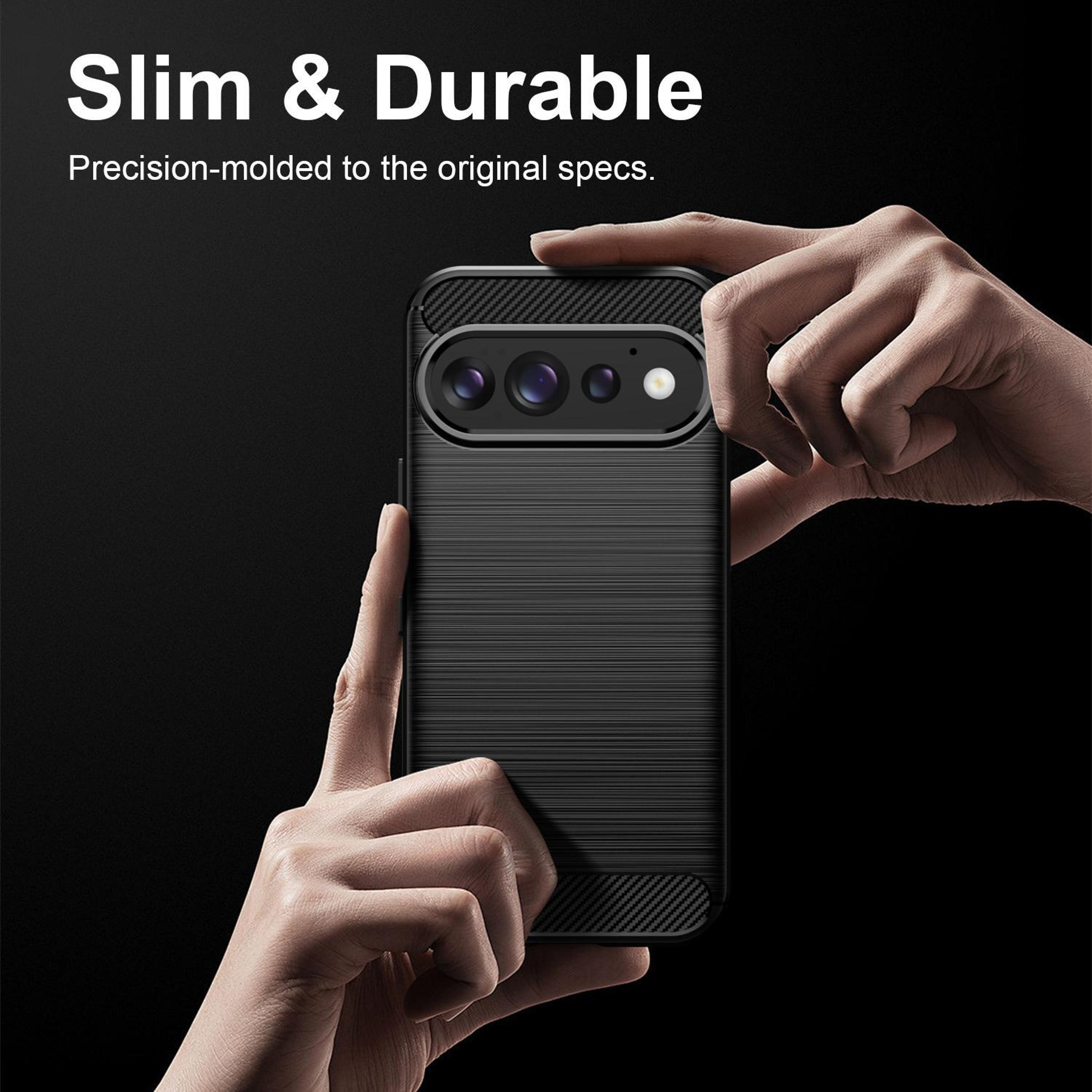 Slim Carbon Fiber TPU Case For Google Pixel 11 With Brushed Texture Shockproof Cover 6