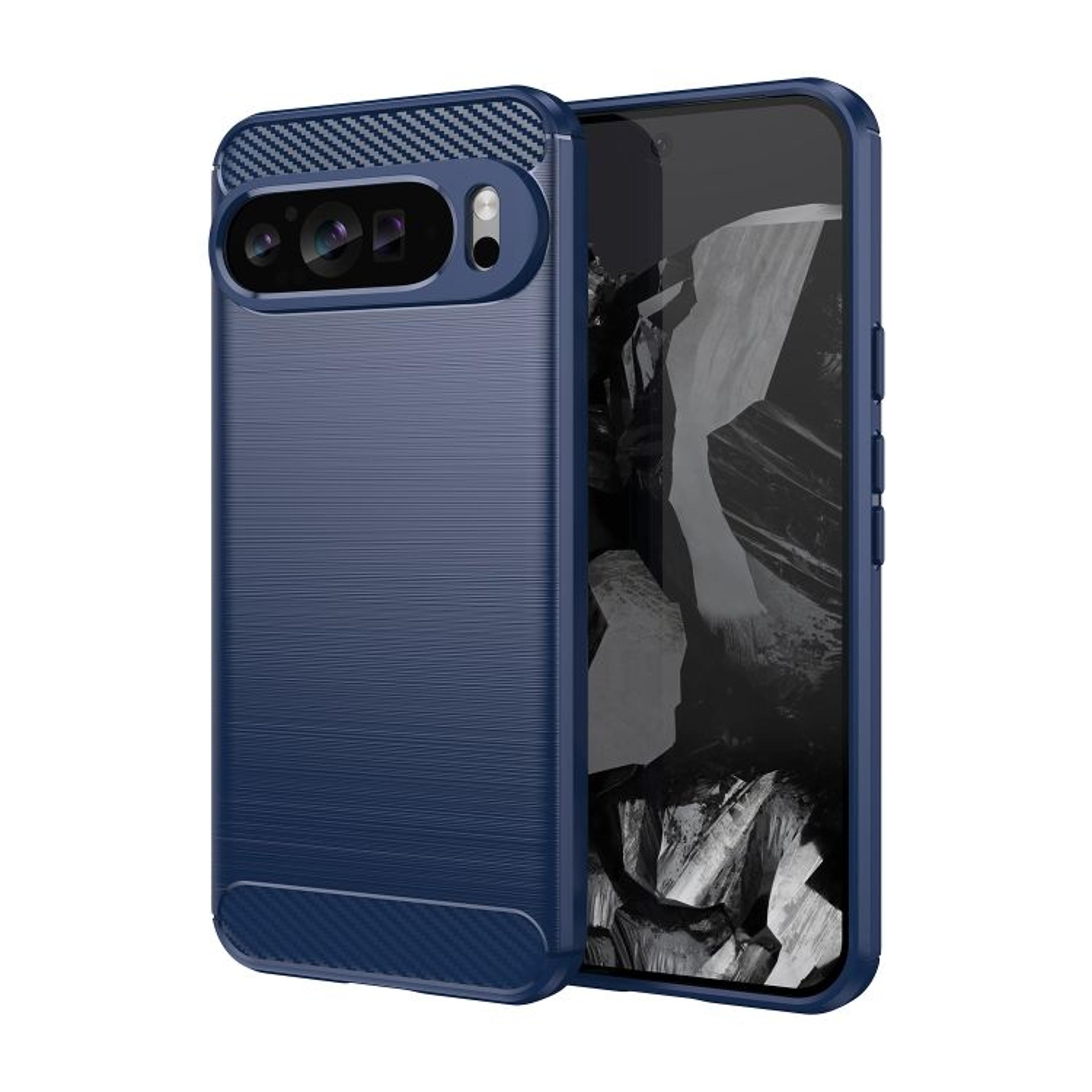 Carbon Fiber Brushed TPU Protective Case For Google Pixel 9 Pro XL Shockproof Slim Phone Cover 8