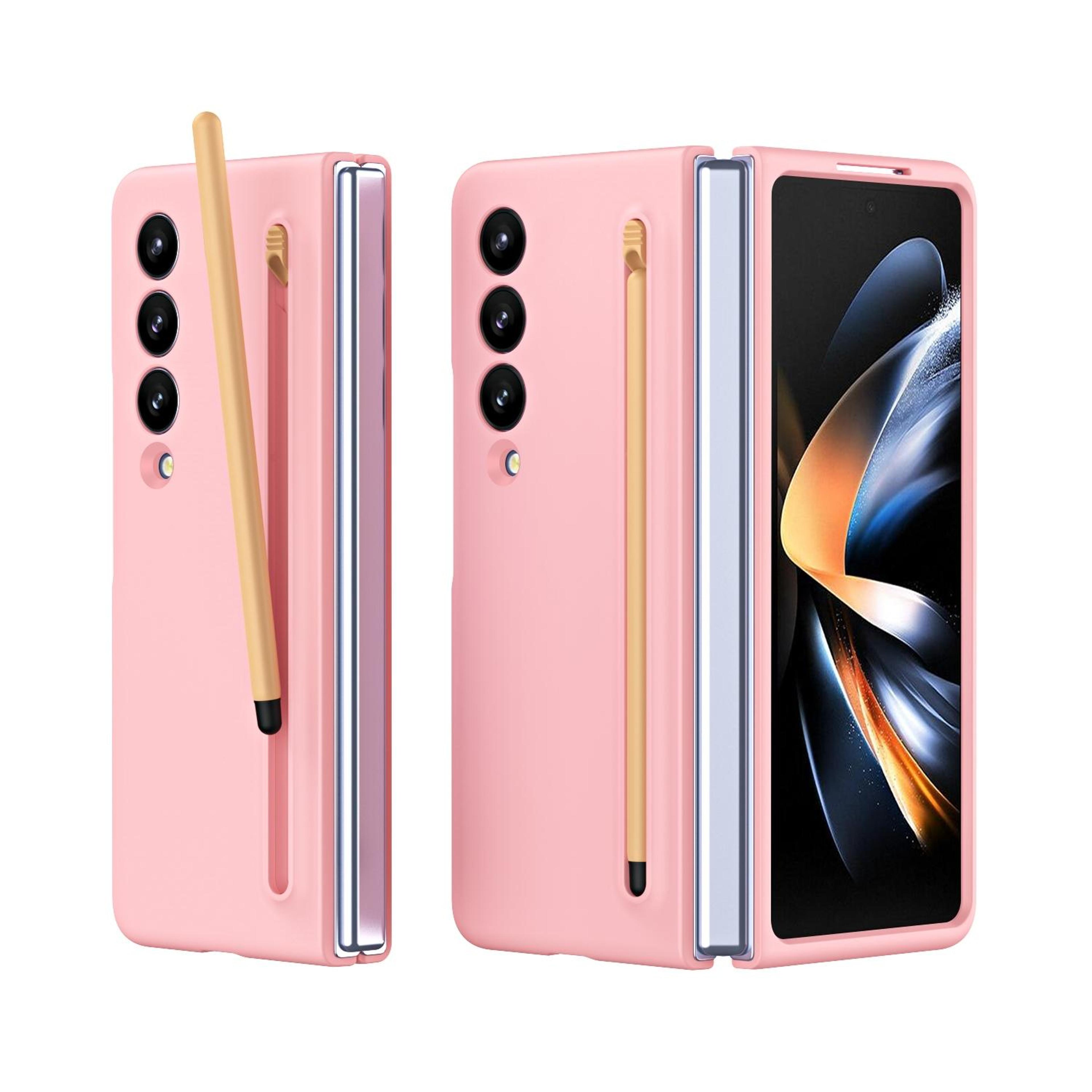 Galaxy Z Fold4 Shockproof Phone Case With Skin Feel Finish  Electroplated Mirror Back 0
