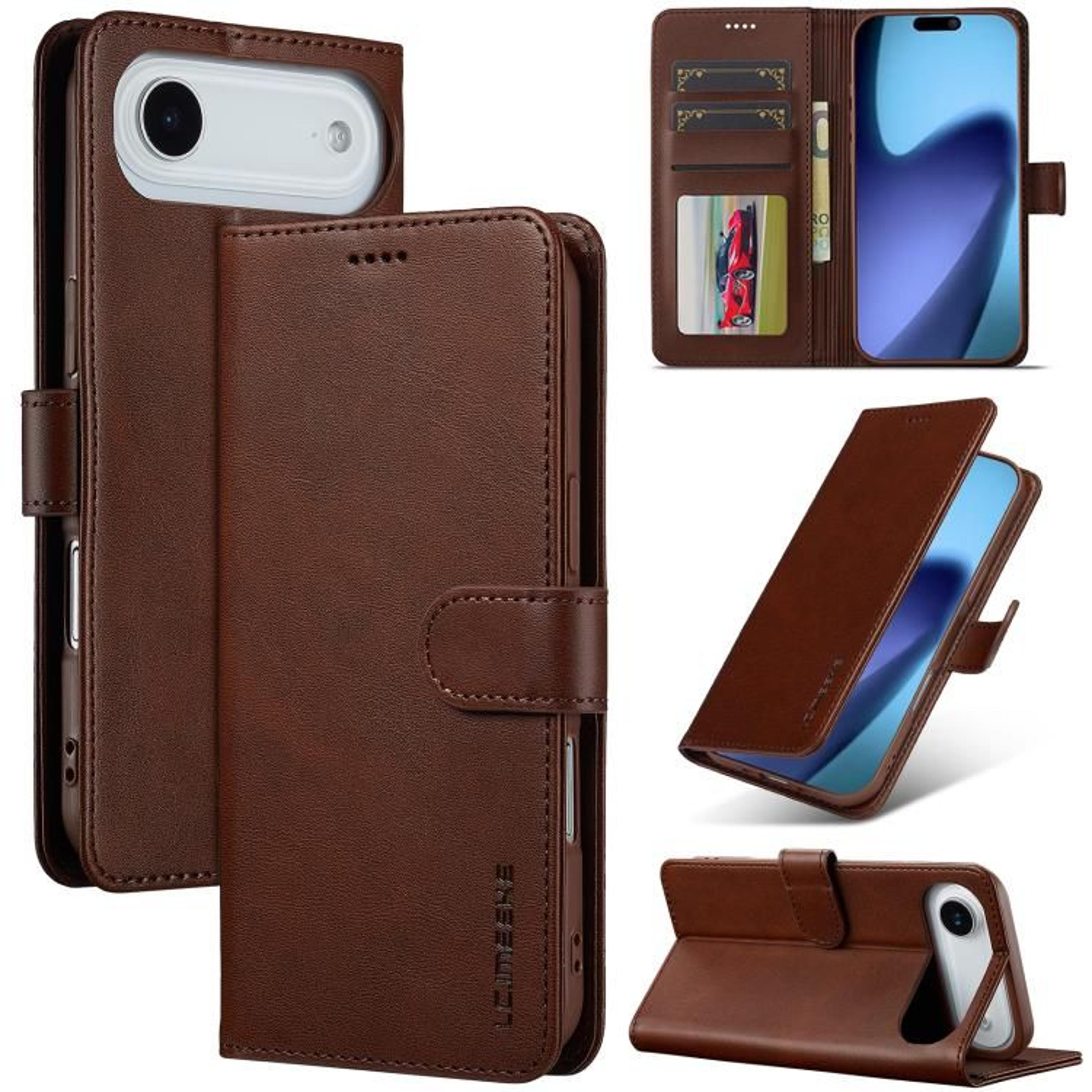 LCIMEEKE Leather Wallet Case With Stand  Card Holder For IPhone Air Flip Cover 9