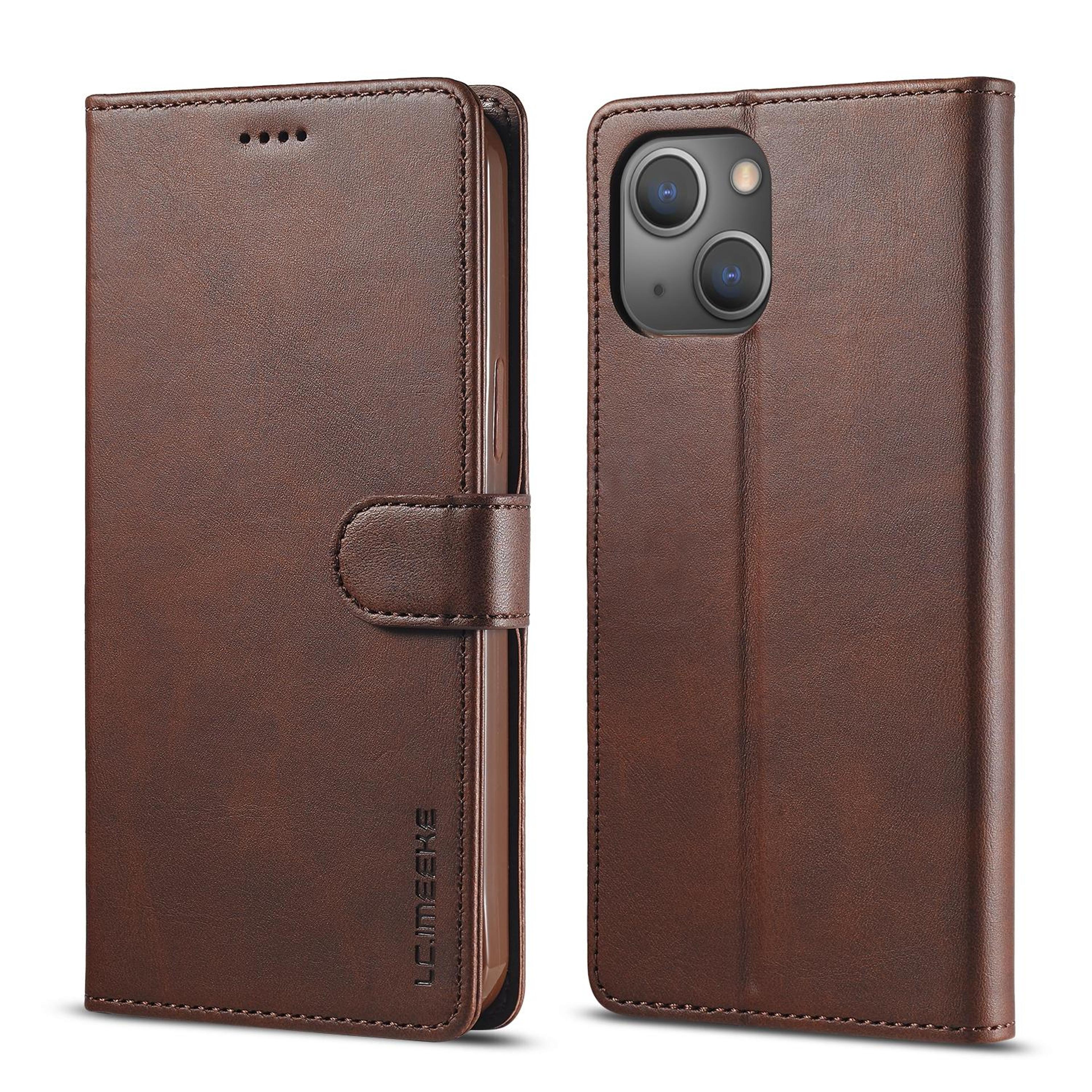 IPhone 14 Plus Leather Wallet Case With Stand  Card Holder Flip Cover 0