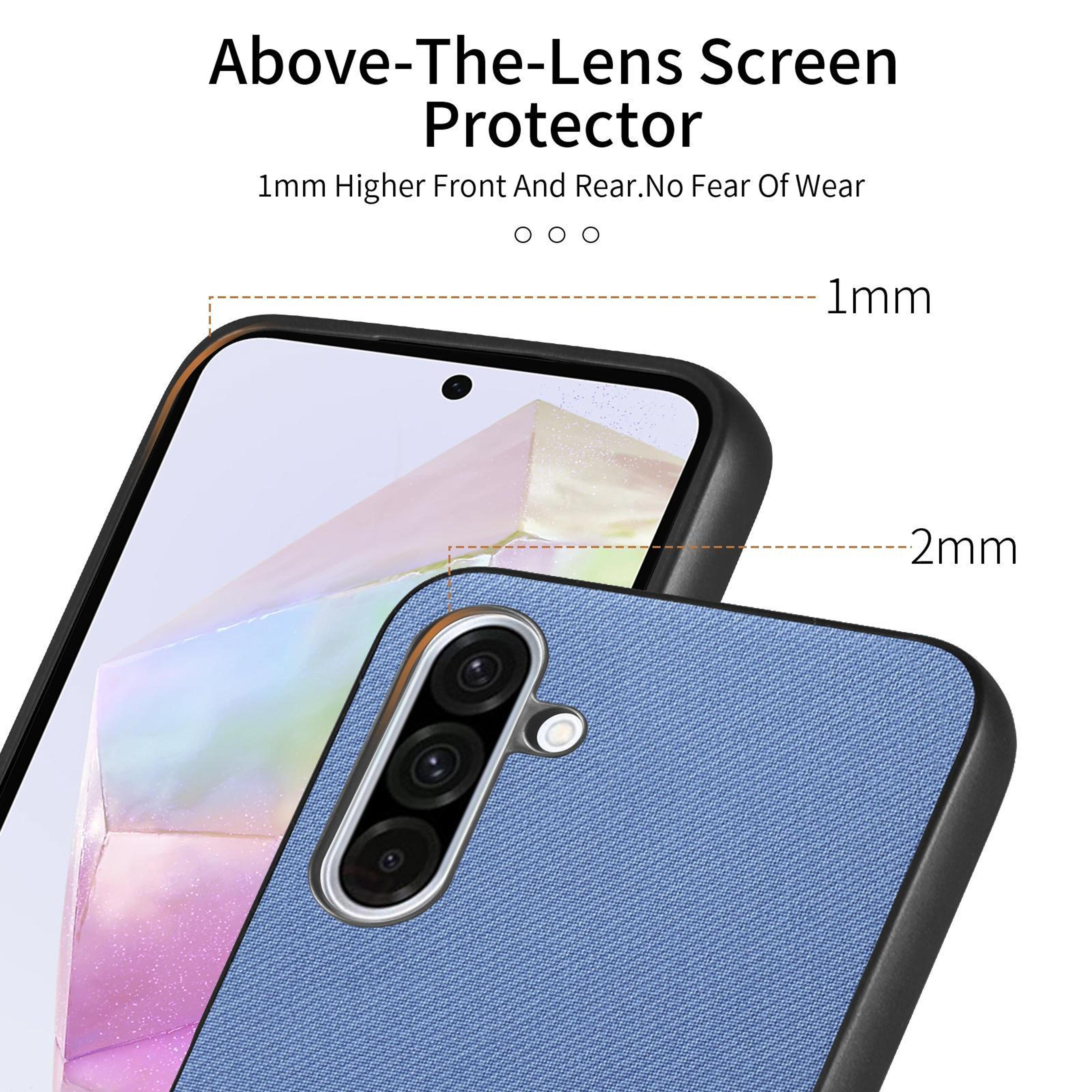 Premium Samsung Galaxy A56 5G Case With Twill Fabric Leather Protective Cover 2