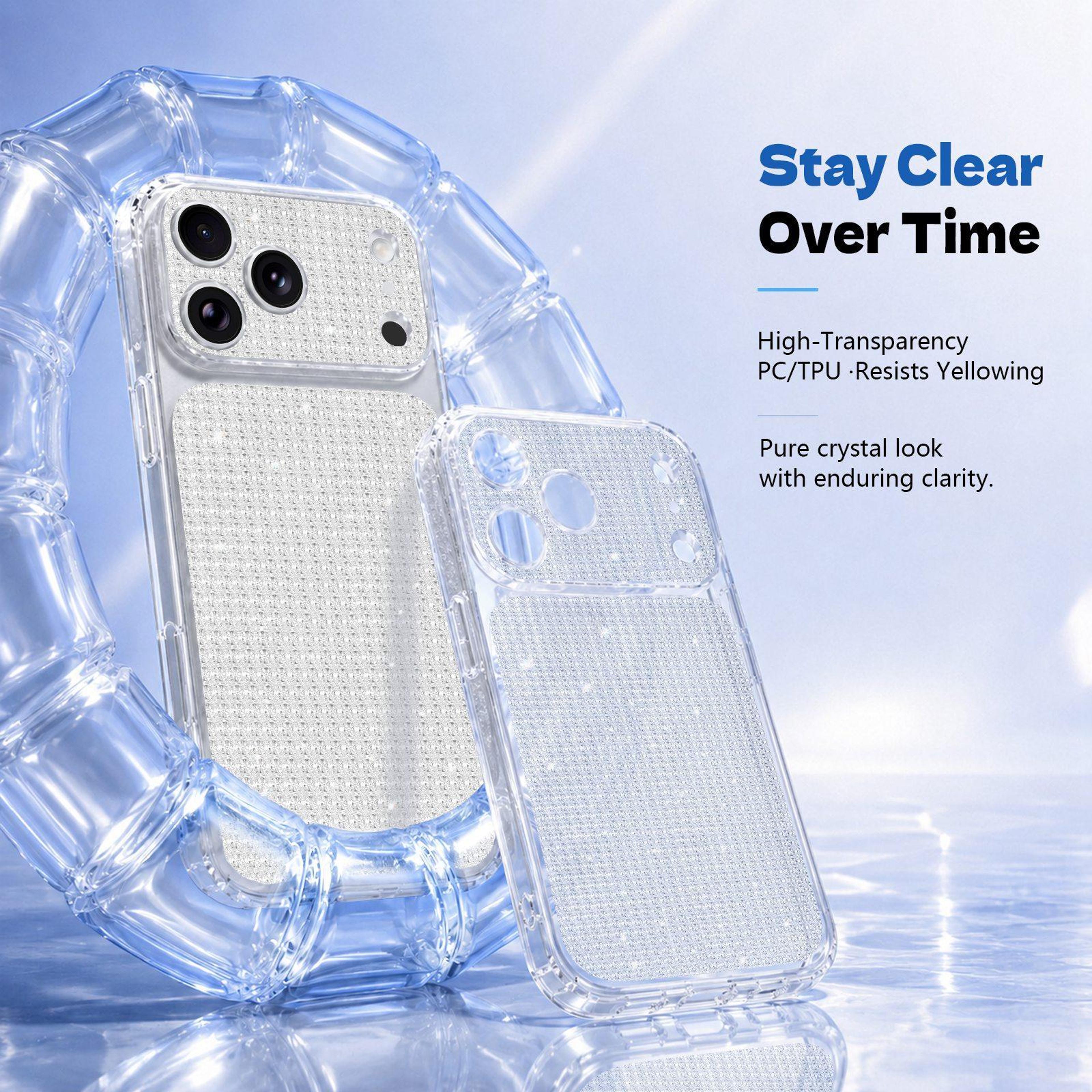 Luxury IPhone 17 Pro Max Case With Diamond Rhinestone Glitter Shockproof Protective Cover 3