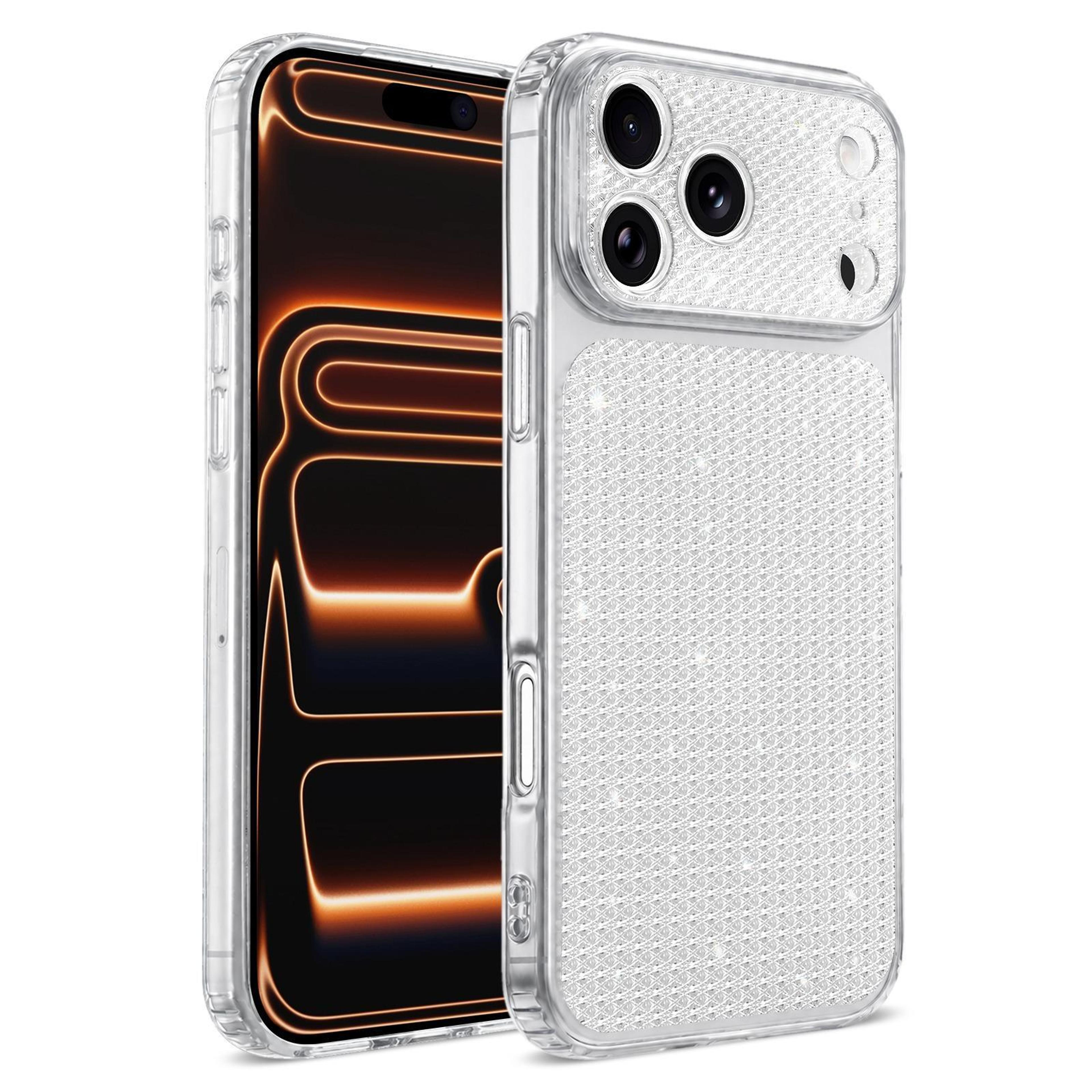 luxury glitter diamond shockproof iphone 17 pro case with airbag protection