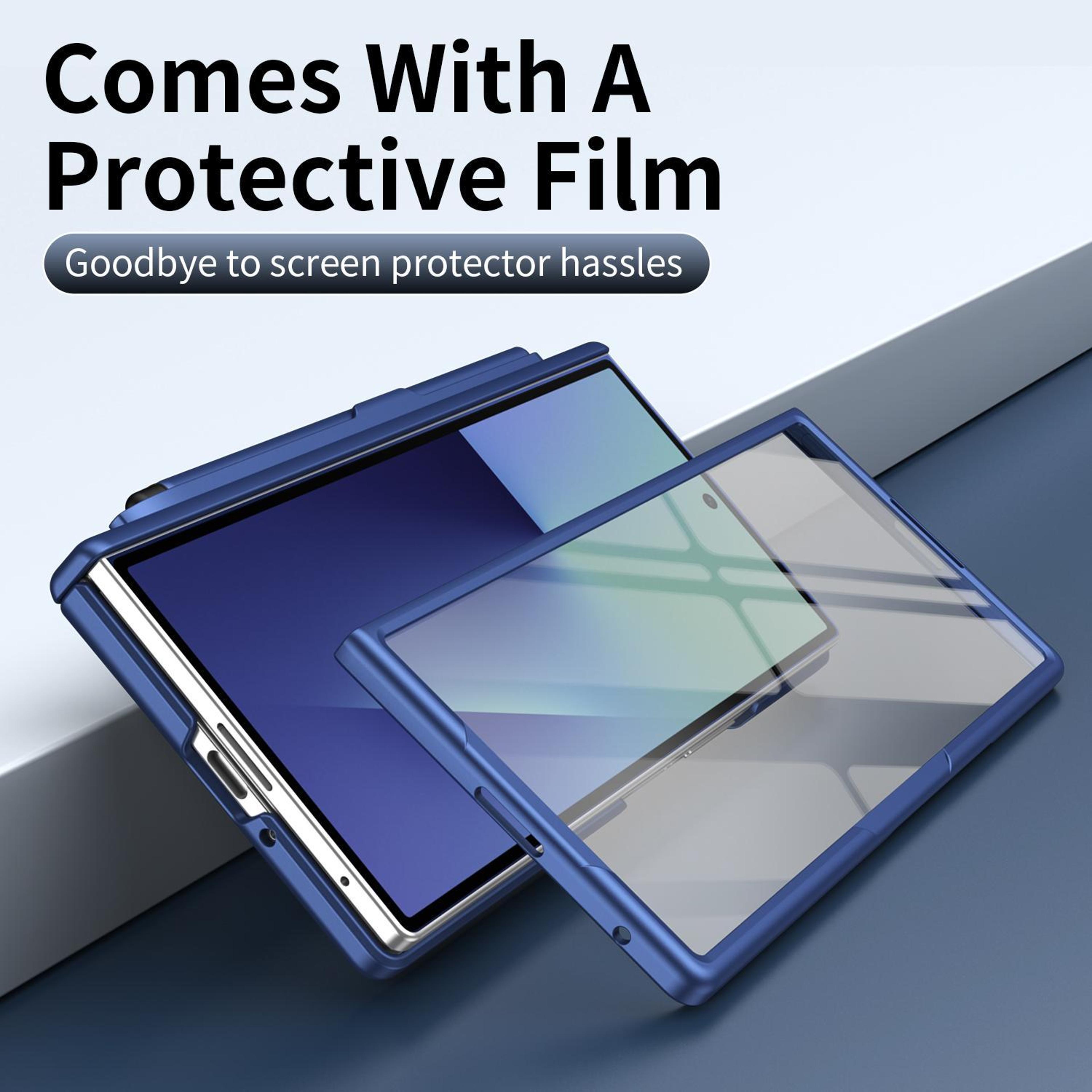 Samsung Galaxy Z Fold4 Case With Pen Holder Shockproof Protective Cover With Tempered Glass Screen  3