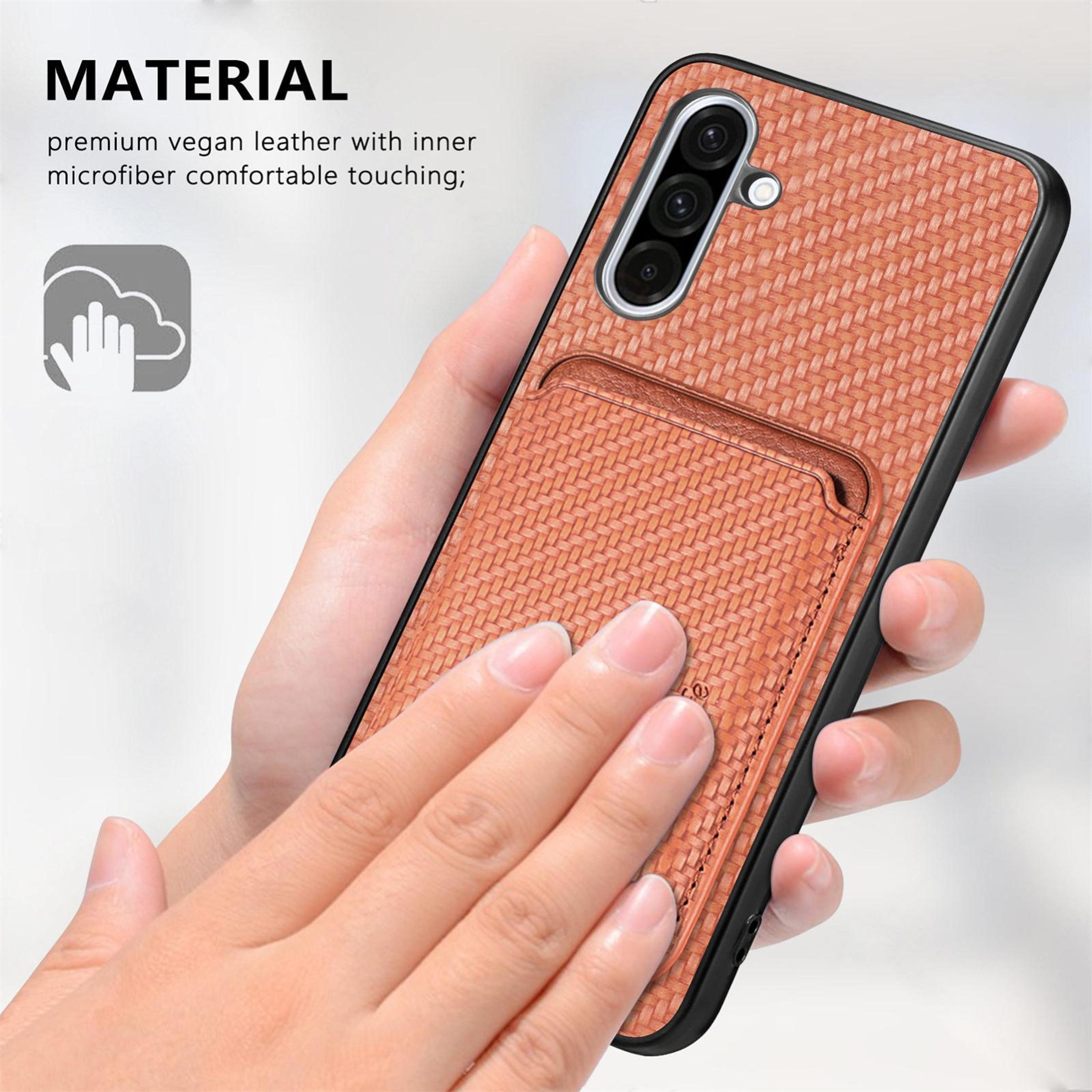 Samsung Galaxy A57 5G MagSafe Wallet Phone Case With Carbon Fiber Leather  Magnetic Card Holder 8