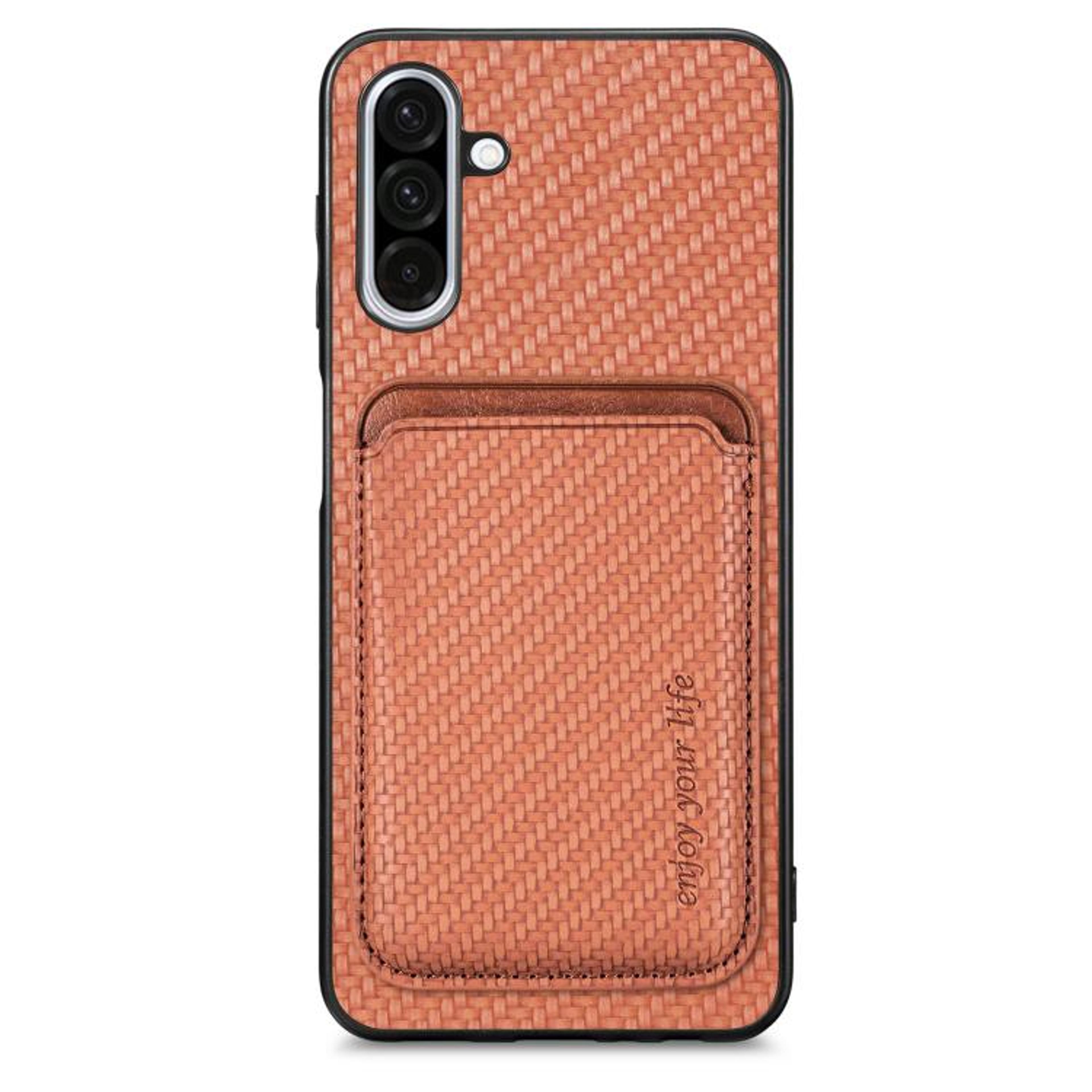 Samsung Galaxy A56 5G MagSafe Phone Case With Carbon Fiber Leather Magnetic Card Wallet 10