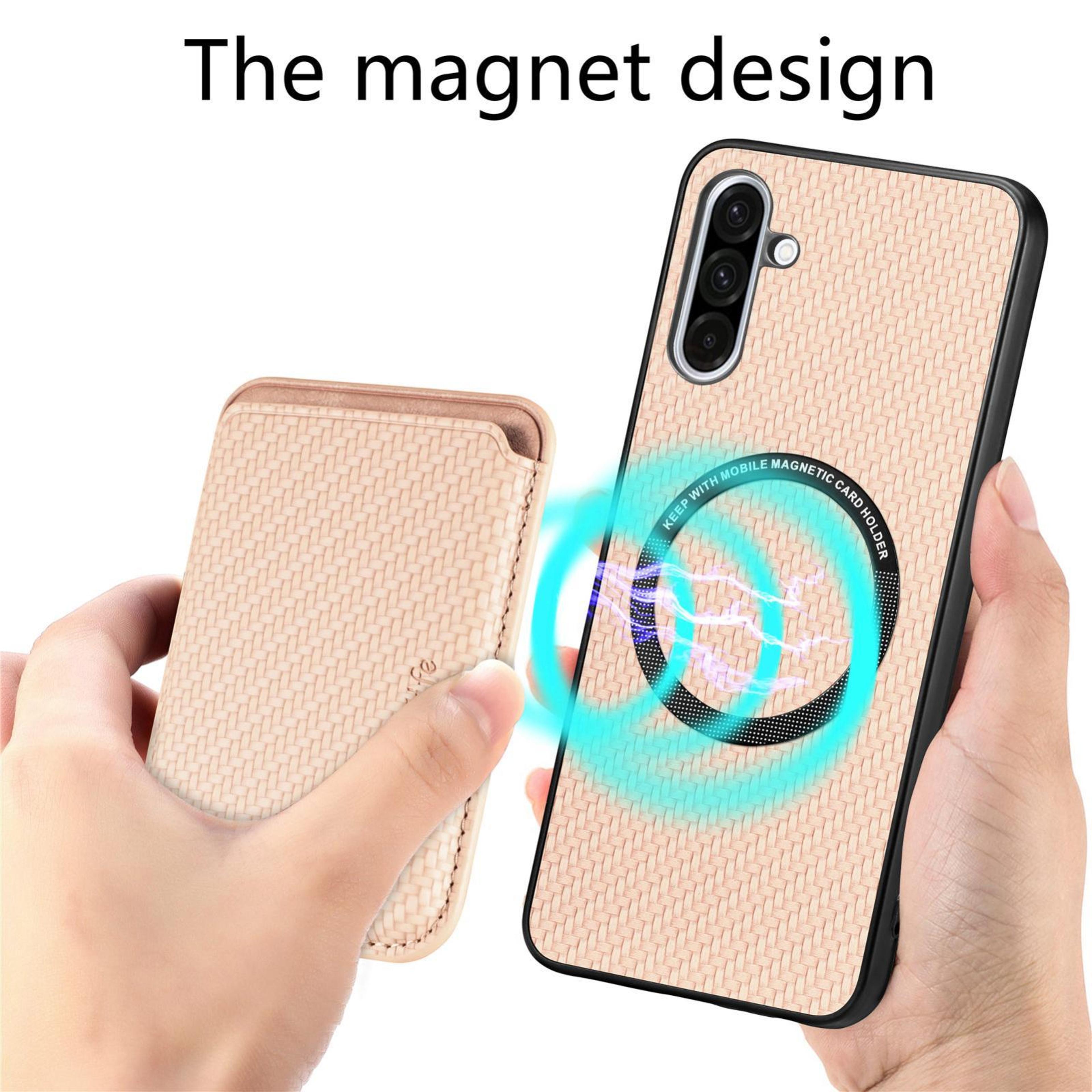 Samsung Galaxy A36 5G MagSafe Phone Case With Magnetic Card Holder  Carbon Fiber Leather Protection 2