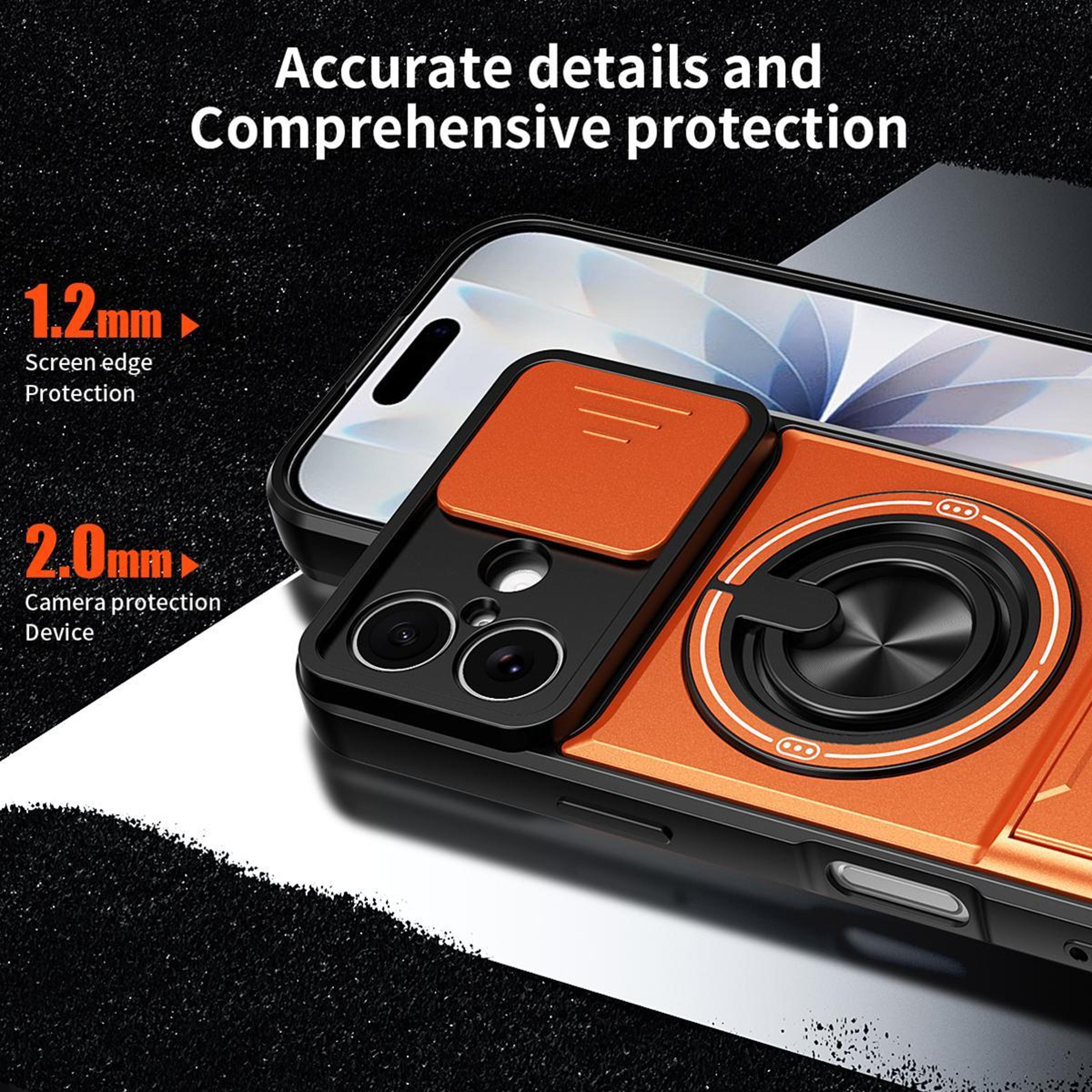 IPhone 17 Magnetic Shockproof Case With Sliding Camera Lens Cover  Kickstand 5