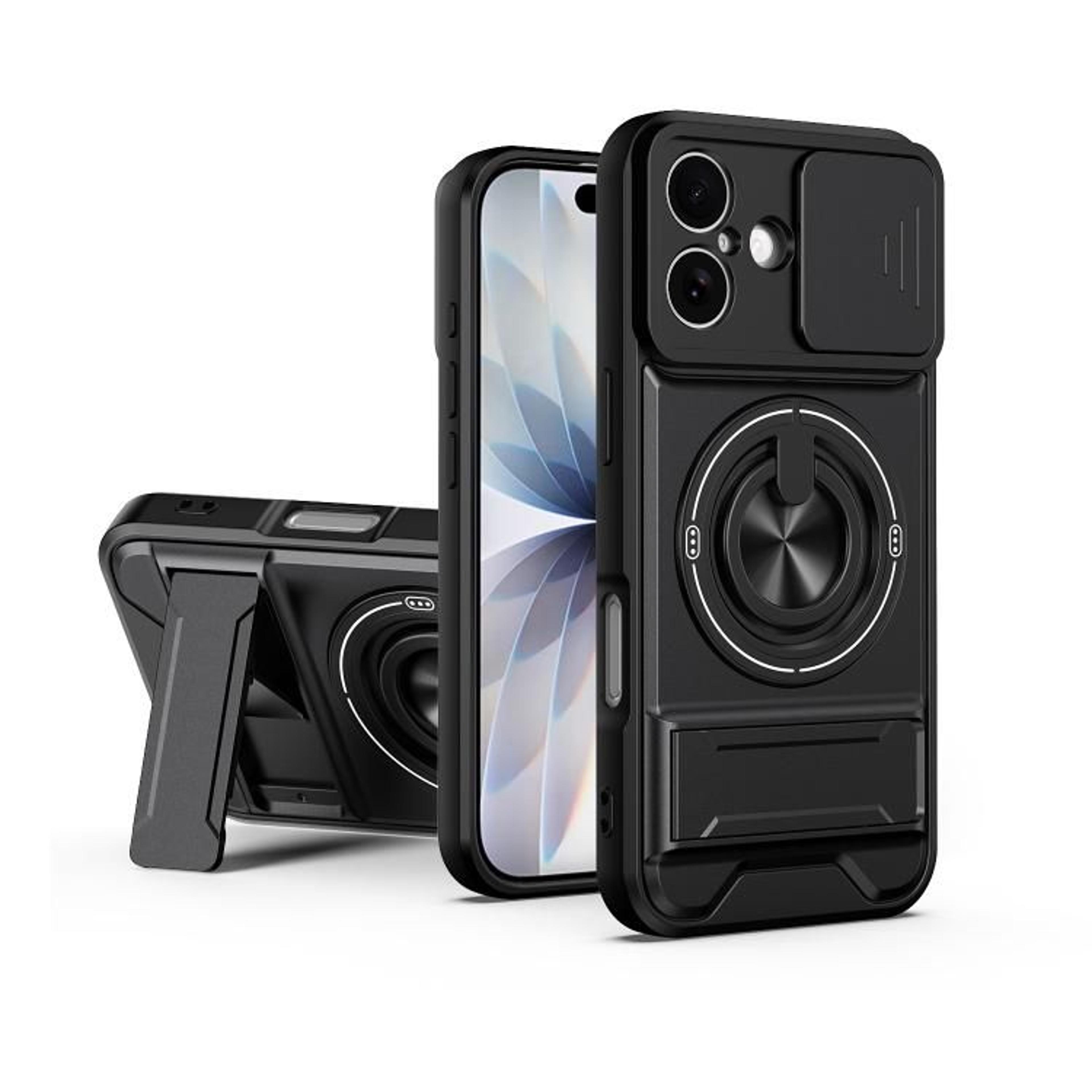 IPhone 17 Magnetic Shockproof Case With Sliding Camera Lens Cover  Kickstand 9
