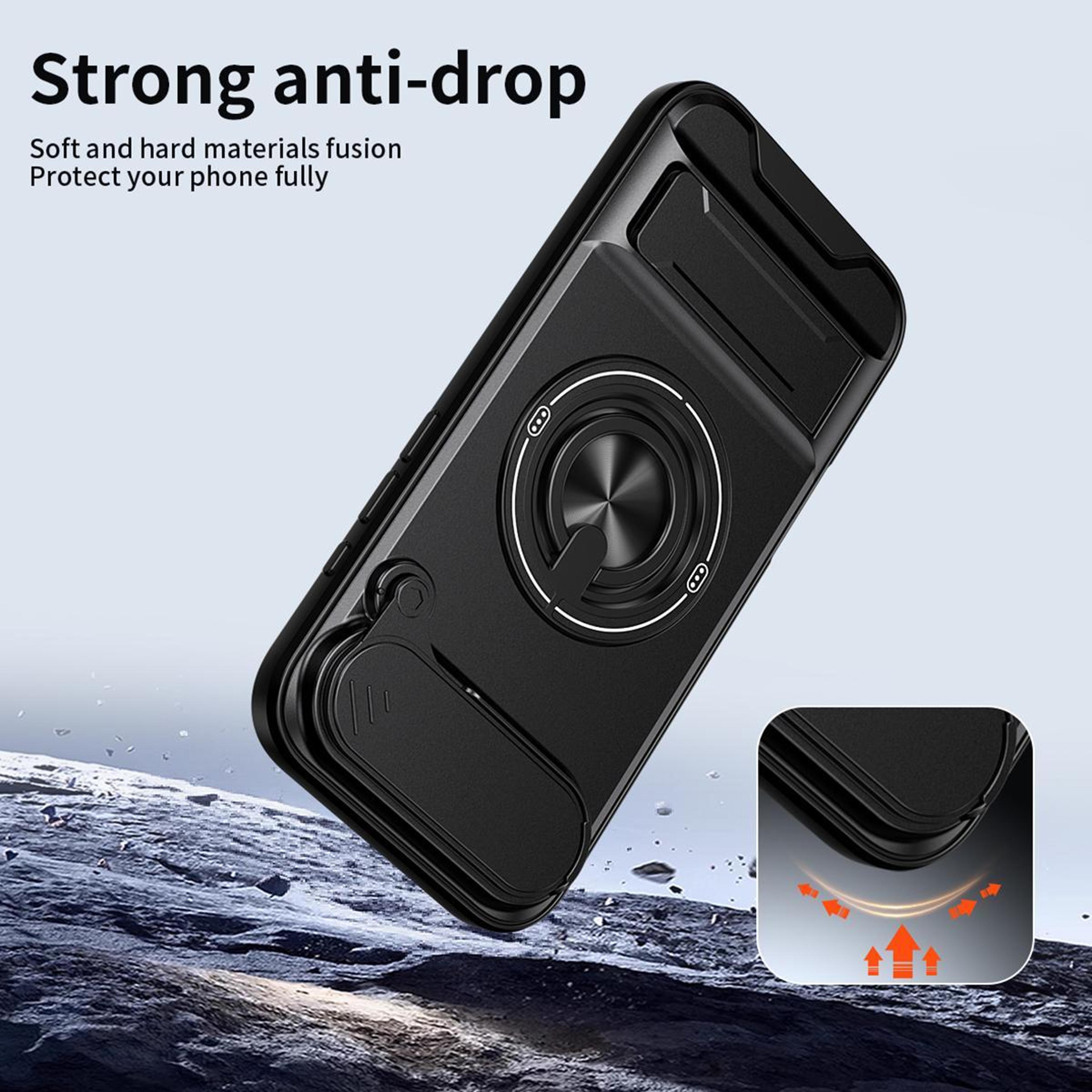 MagSafe Compatible IPhone Air Case With Sliding Camera Cover  Kickstand Shockproof Protective Case 3