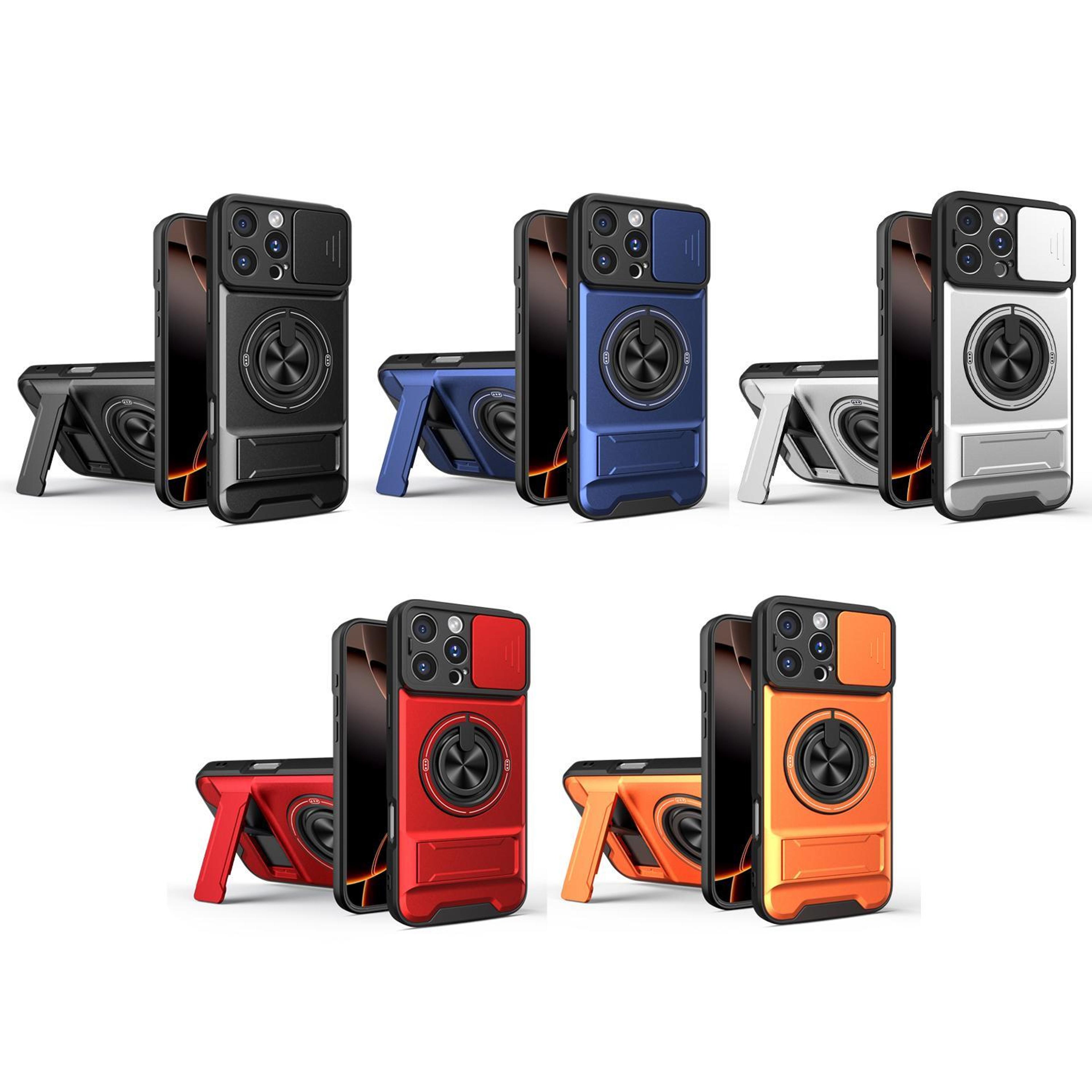 IPhone 16 Pro Max Magnetic Shockproof Case With Sliding Camera Lens Cover  Kickstand 1