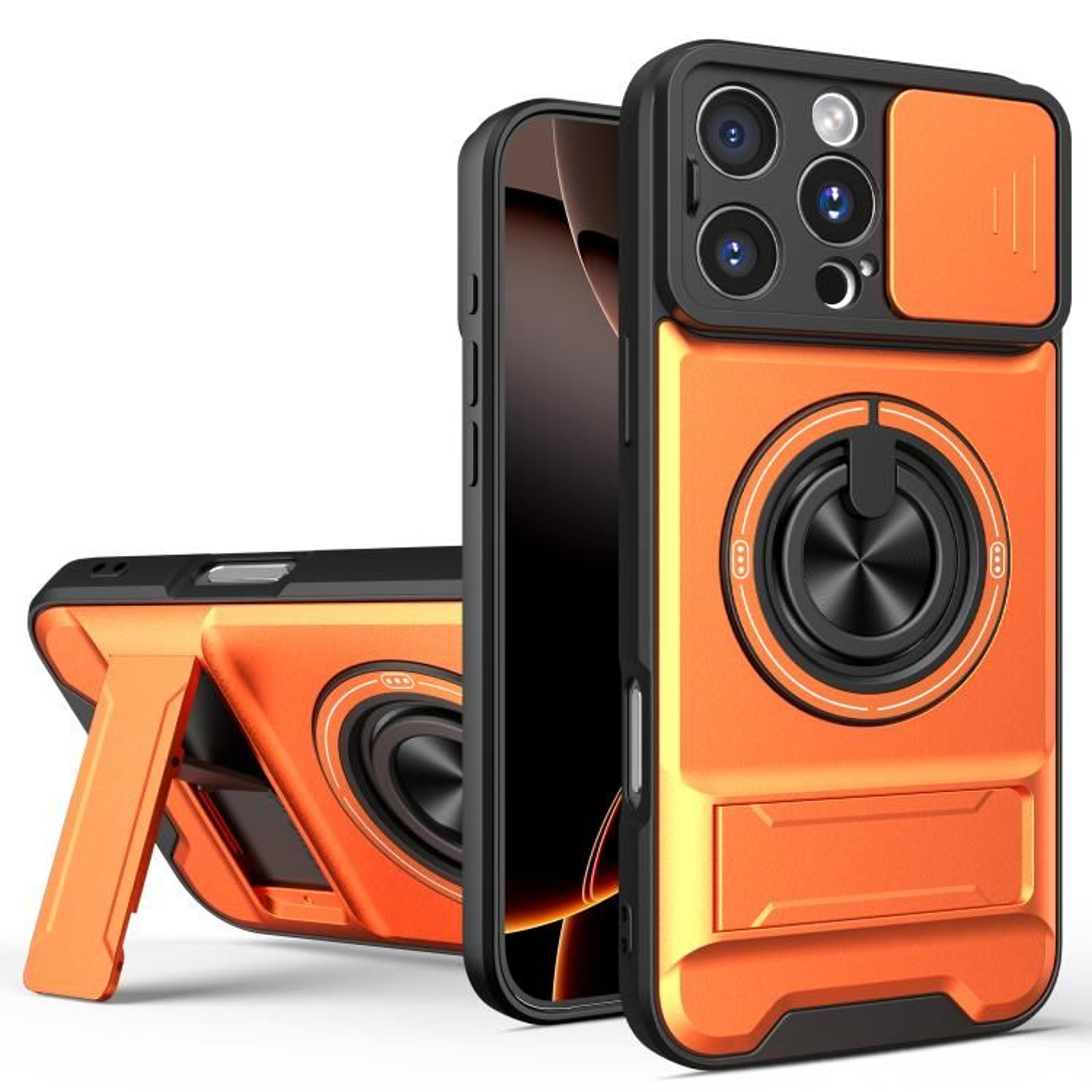 IPhone 16 Pro Magnetic Shockproof Case With Sliding Lens Cover  Kickstand 10
