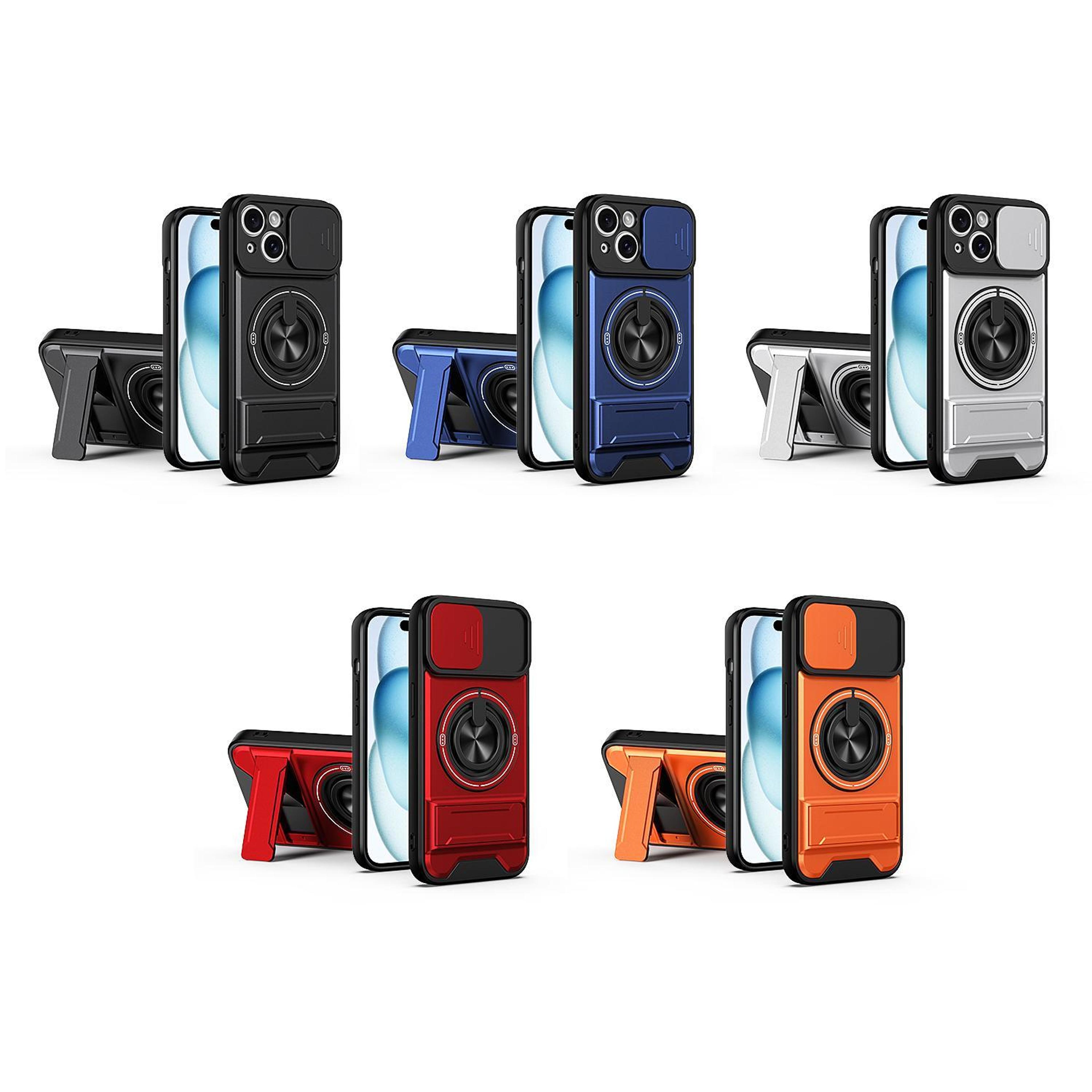 Magnetic Shockproof IPhone 15 Lens Cover Case With Kickstand And Magnetic Charging 1