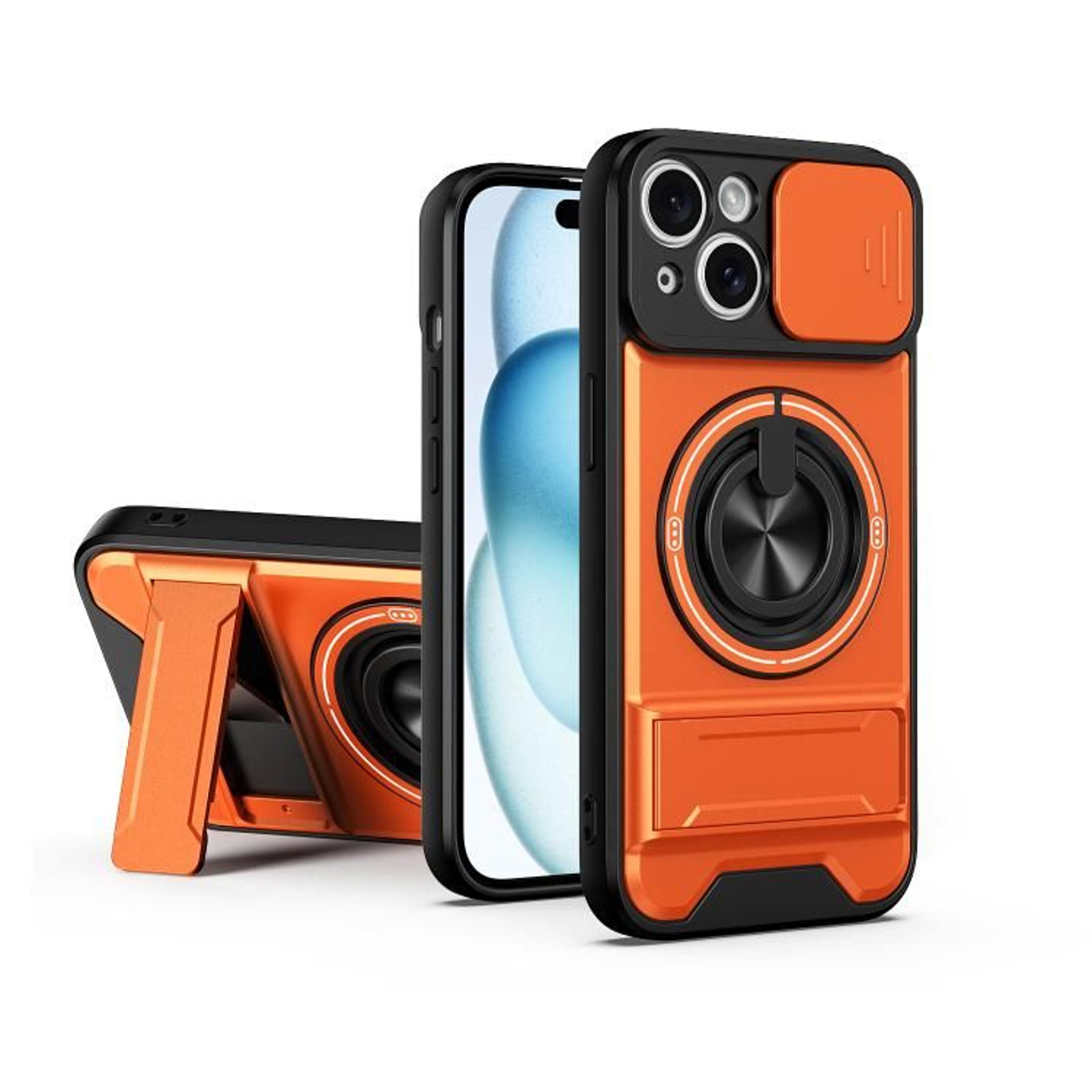 Magnetic Shockproof IPhone 15 Lens Cover Case With Kickstand And Magnetic Charging 11