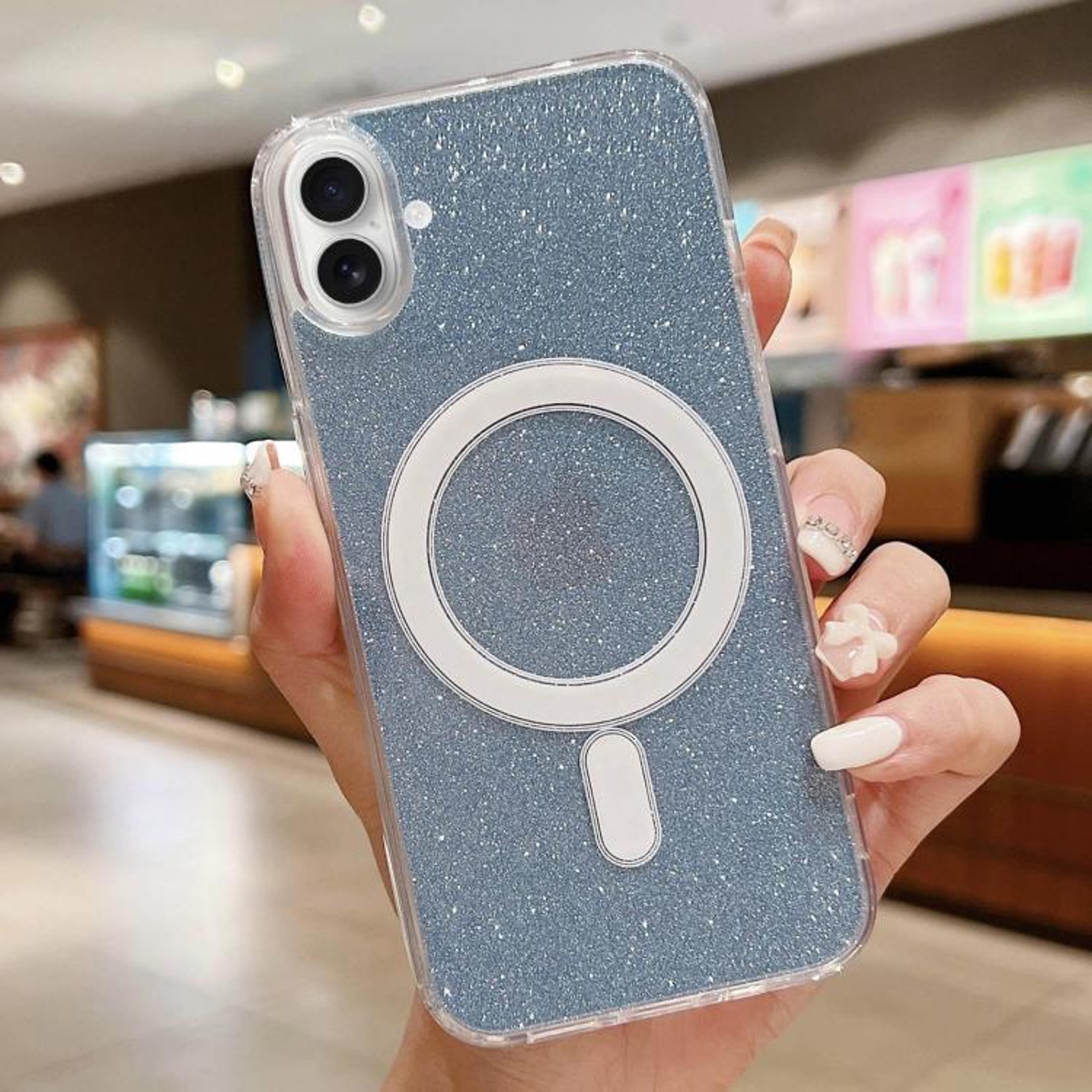 IPhone 17 MagSafe Clear Glitter Protective Case With Transparent Acrylic Back 9