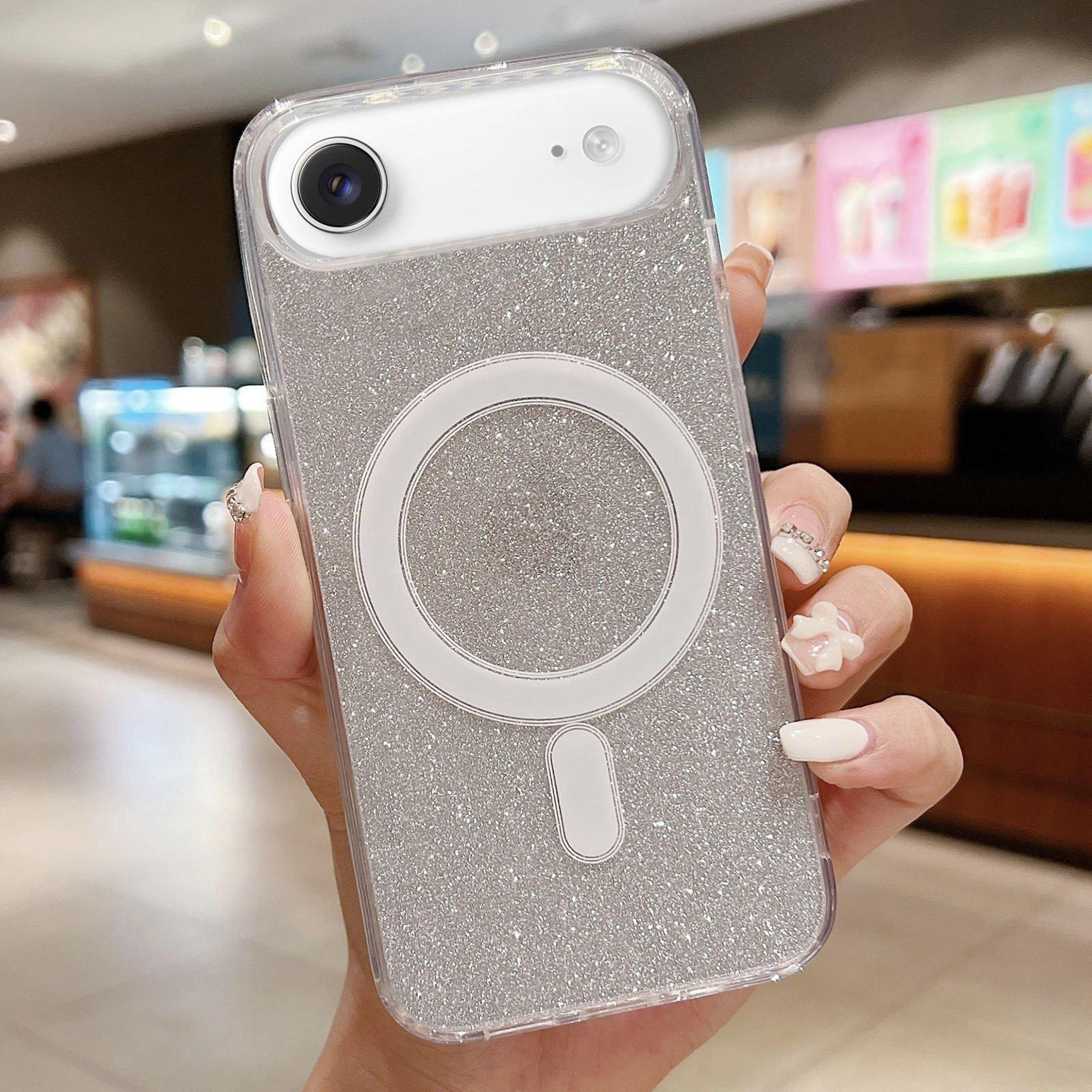 Clear Glitter MagSafe IPhone Case With Acrylic Back For IPhone Air 0