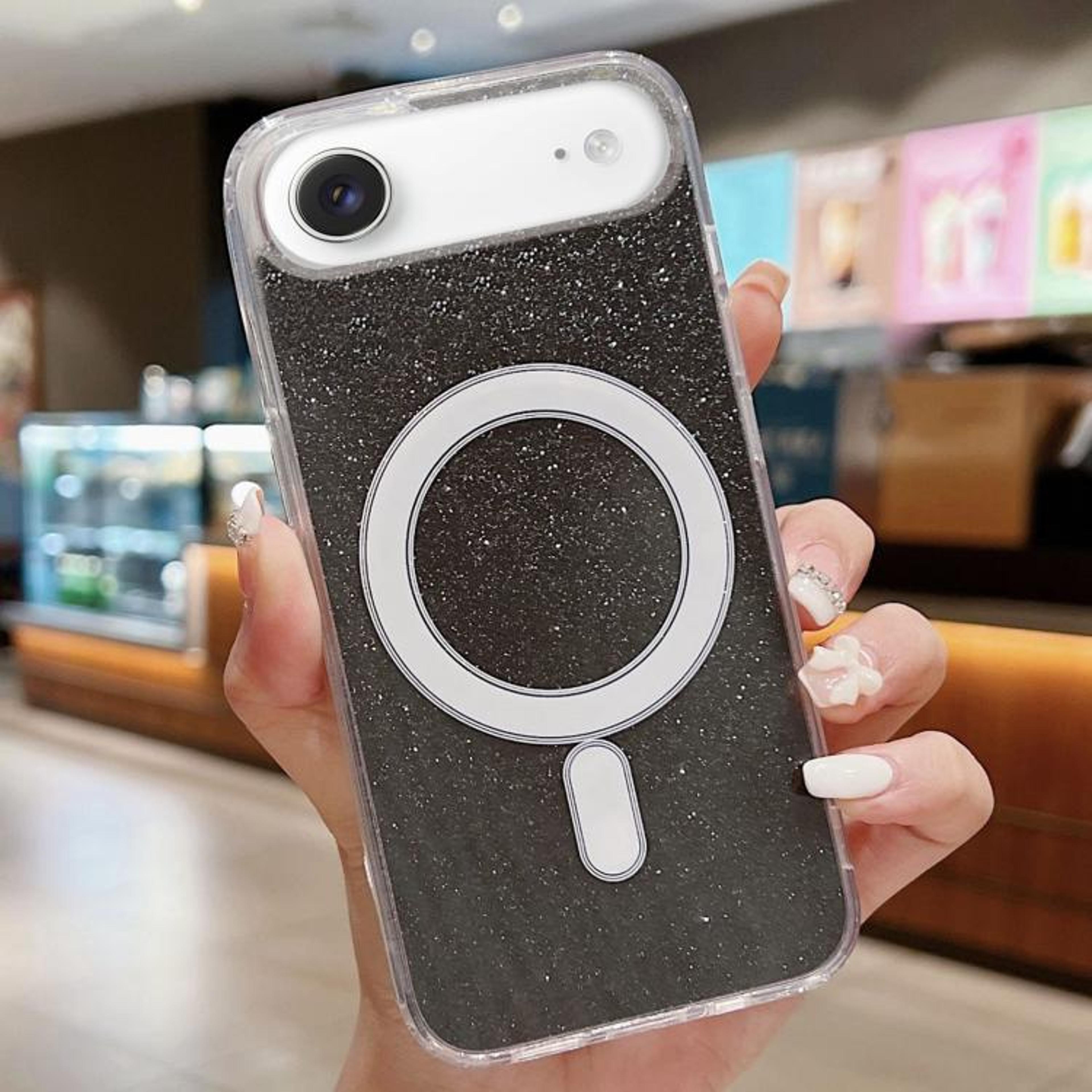 Clear Glitter MagSafe IPhone Case With Acrylic Back For IPhone Air 6
