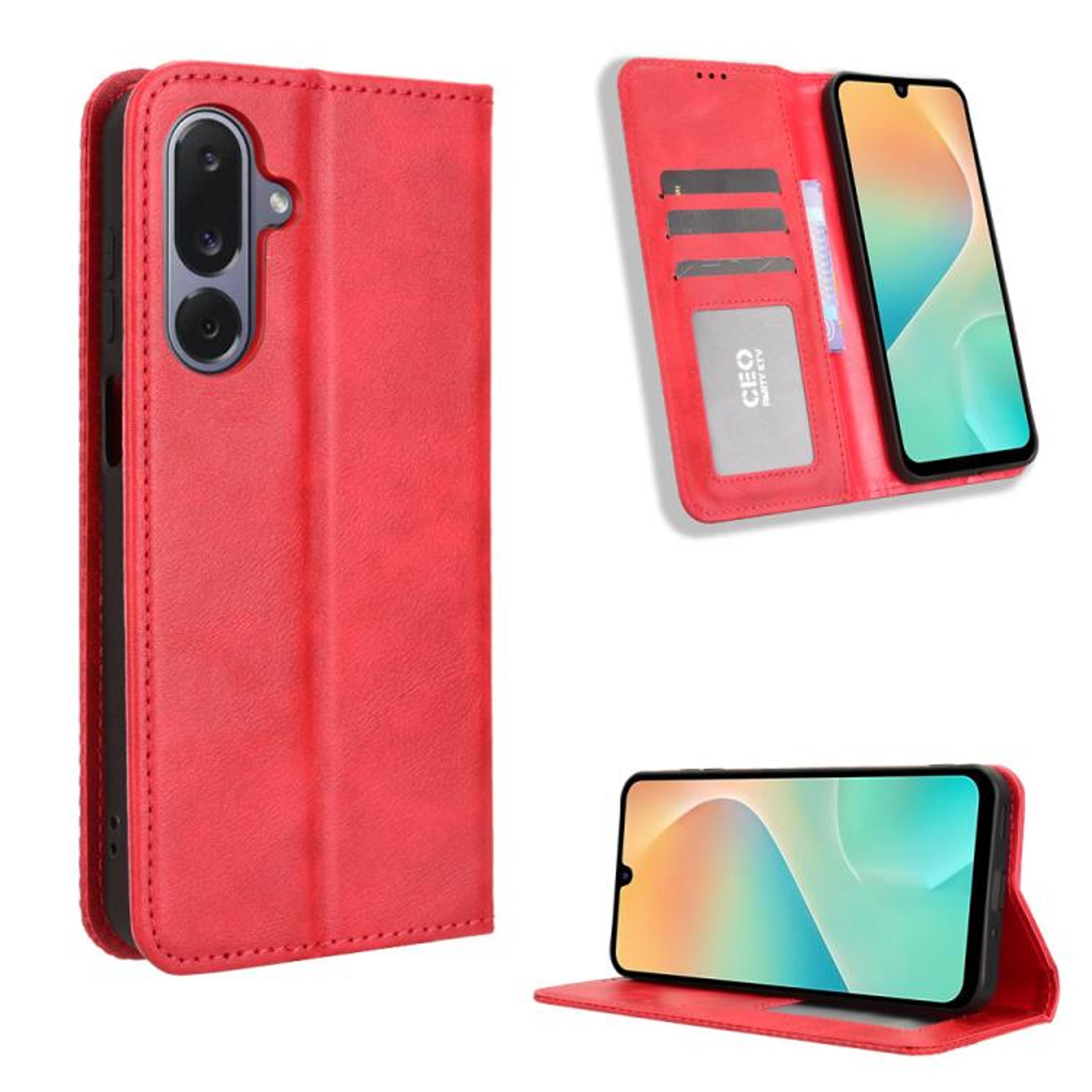 Samsung Galaxy M36 5G Wallet Case With Magnetic Buckle Retro PU Leather Flip Cover  Card Holder 6