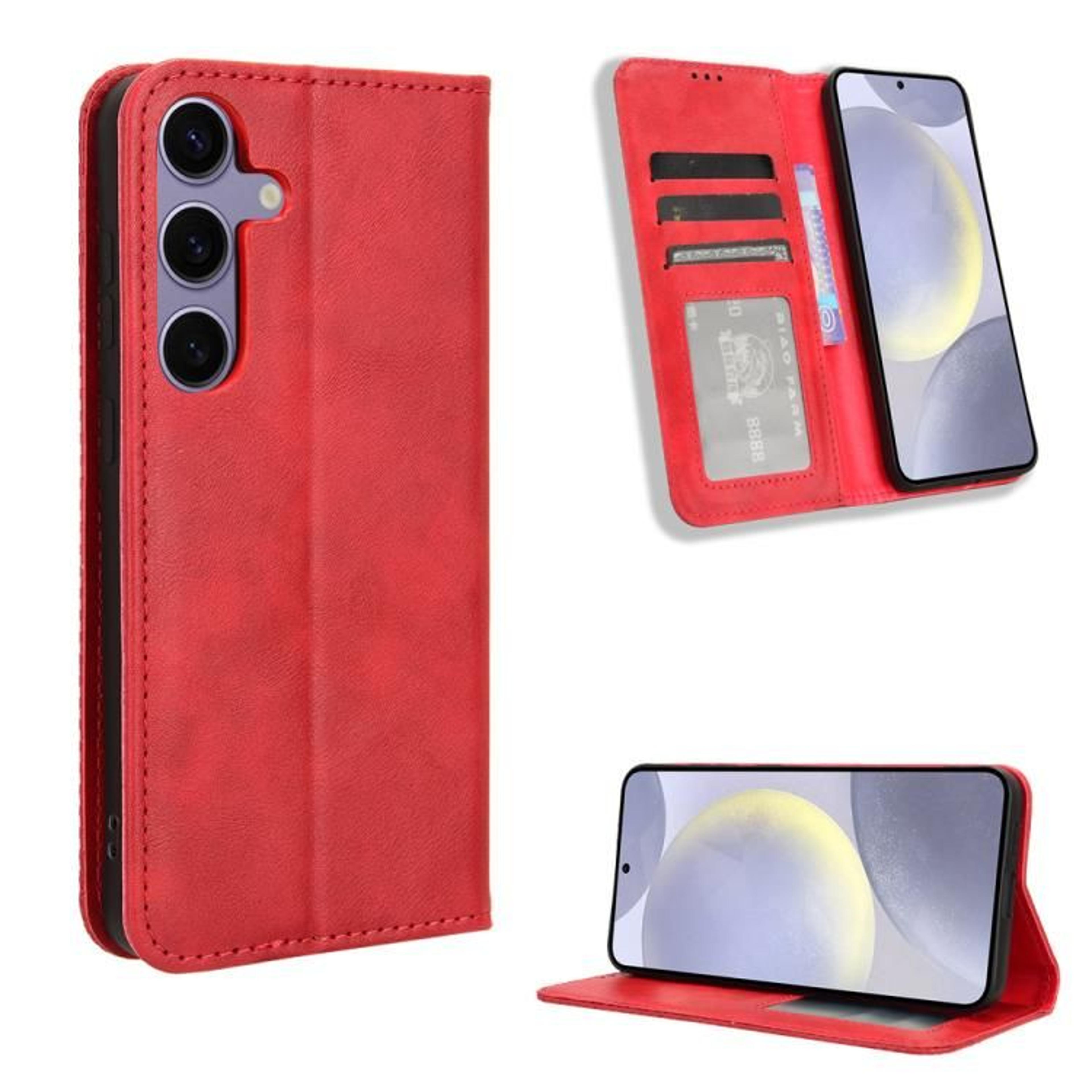 Samsung Galaxy S26 Plus Wallet Case With Magnetic Buckle Retro Leather Phone Case  Card Holder Stan 6