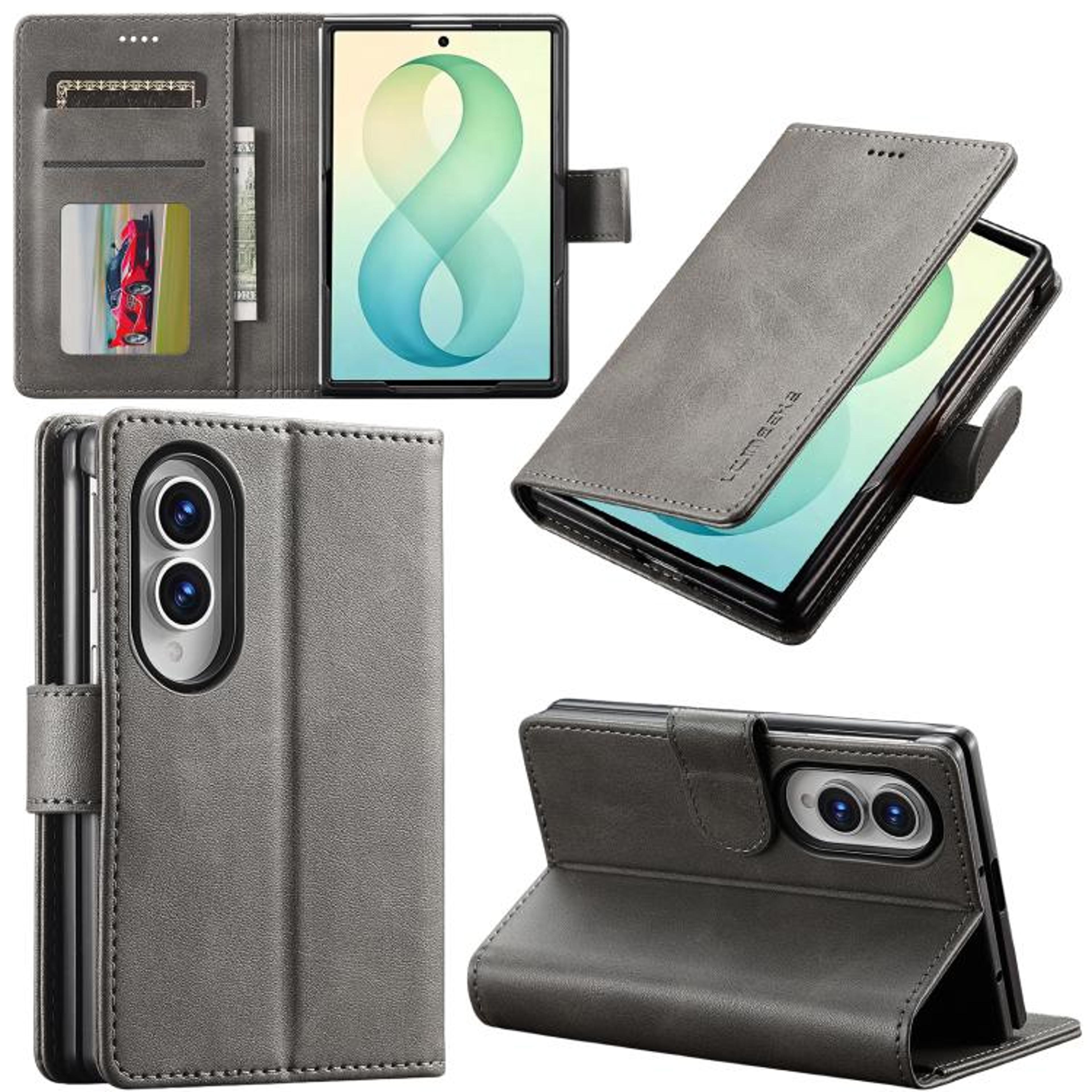 Galaxy Z Fold8 Case Calf Texture Leather Phone Case With Shockproof Protection 8