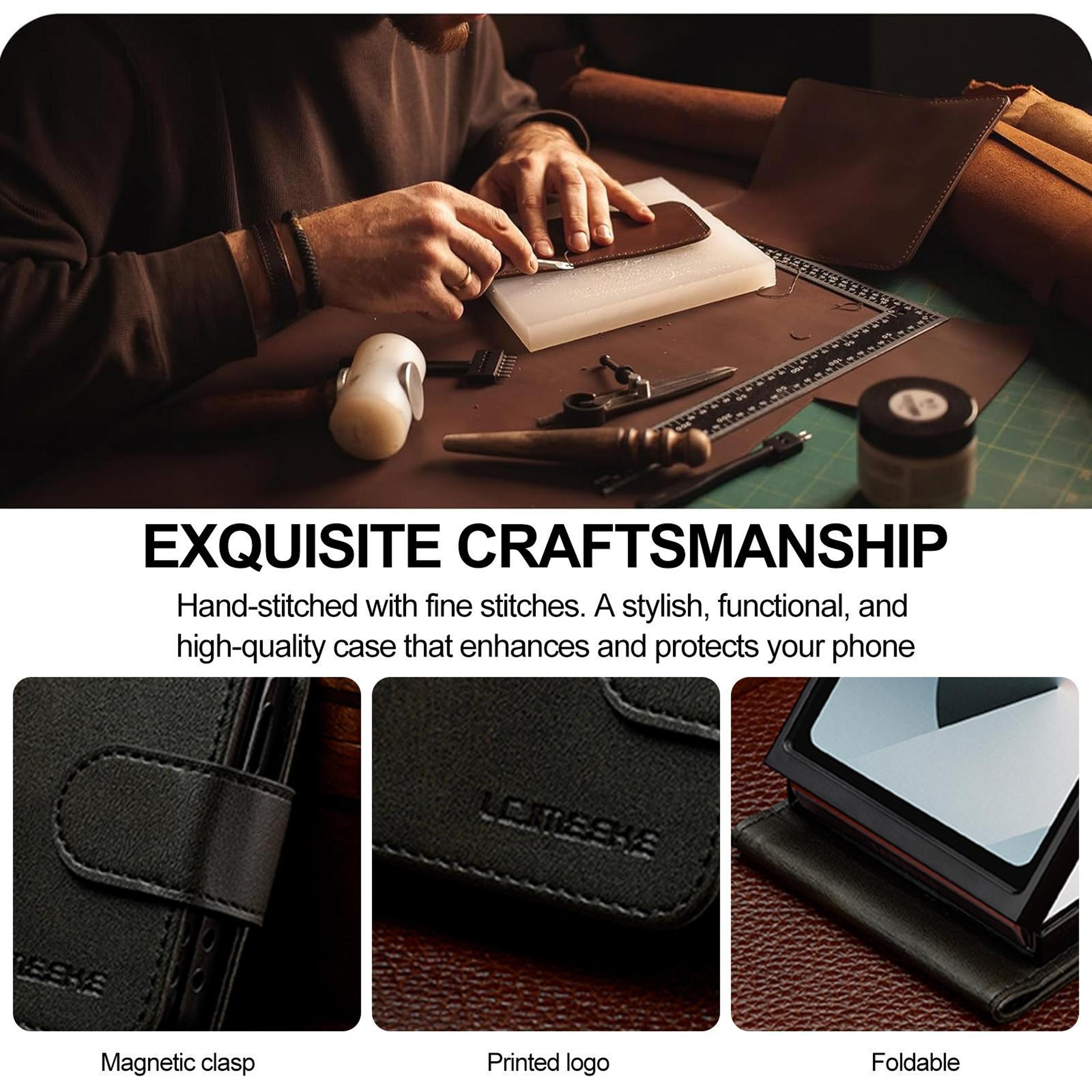 Samsung Galaxy Z Flip8 Case Calf Texture Leather Phone Case With Shockproof Protection 4