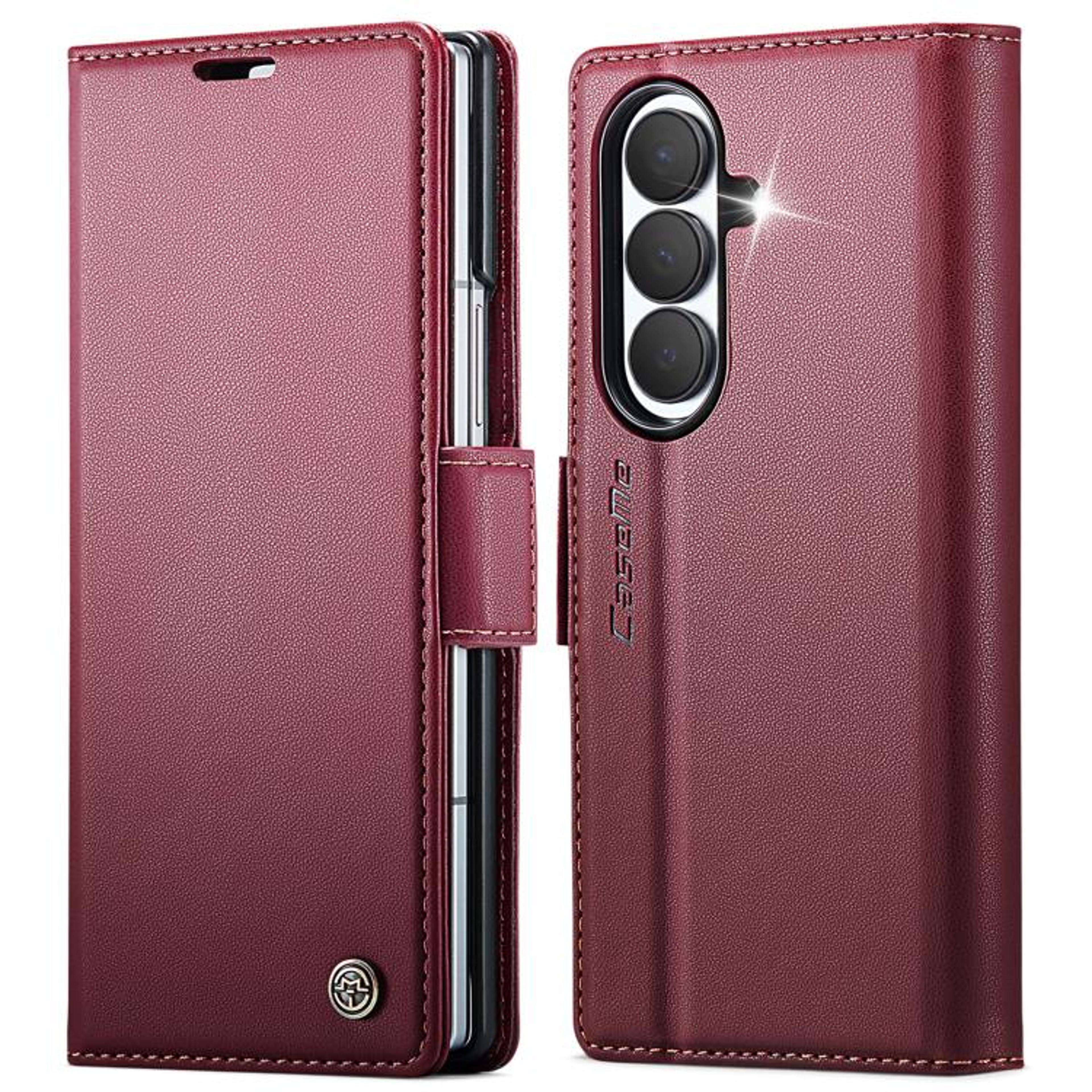 Galaxy Z Fold8 Ultra Case RFID Leather Wallet Case With Card Holder And Stand 11