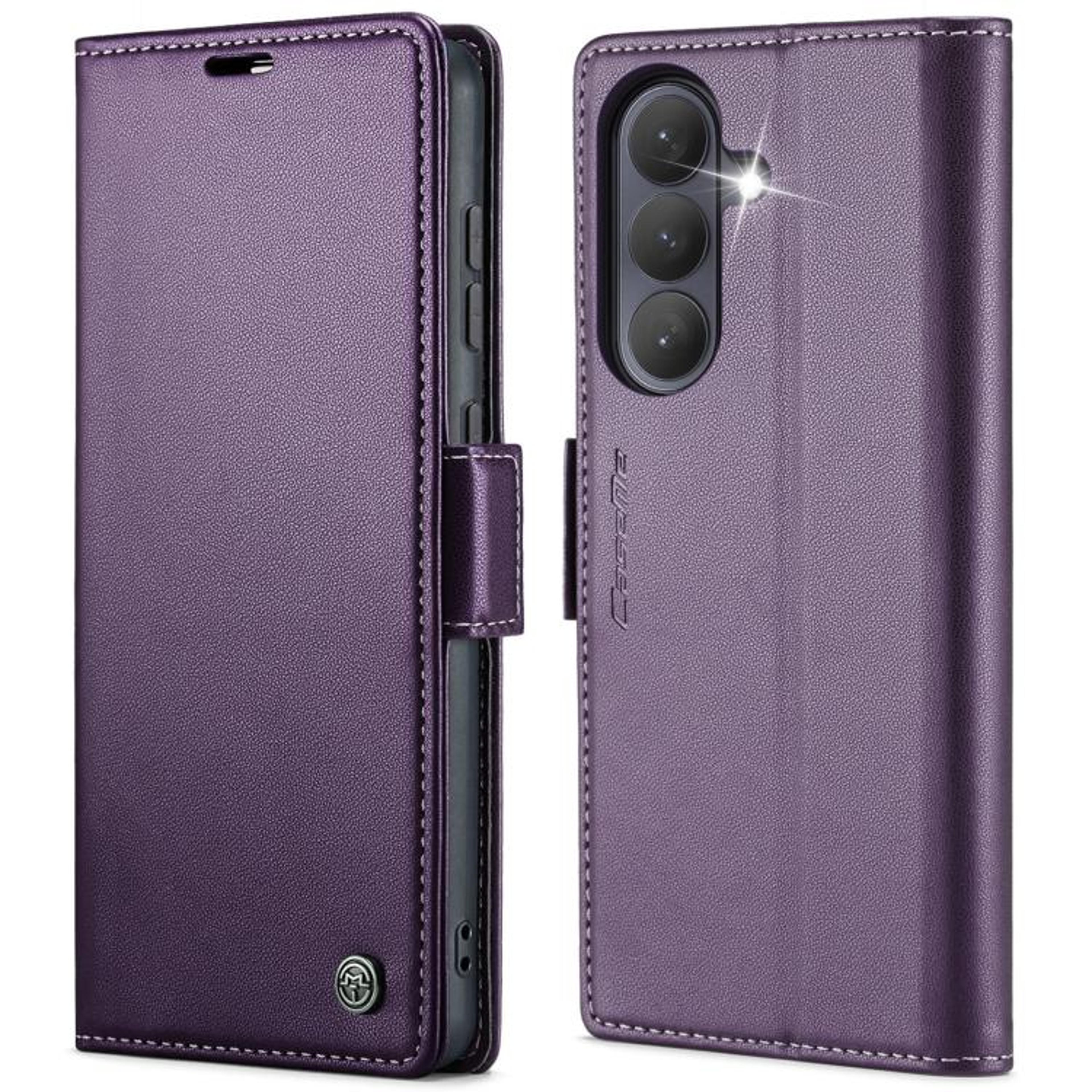 Galaxy Series Wallet Case With RFID Protection Card Holder And Stand 15