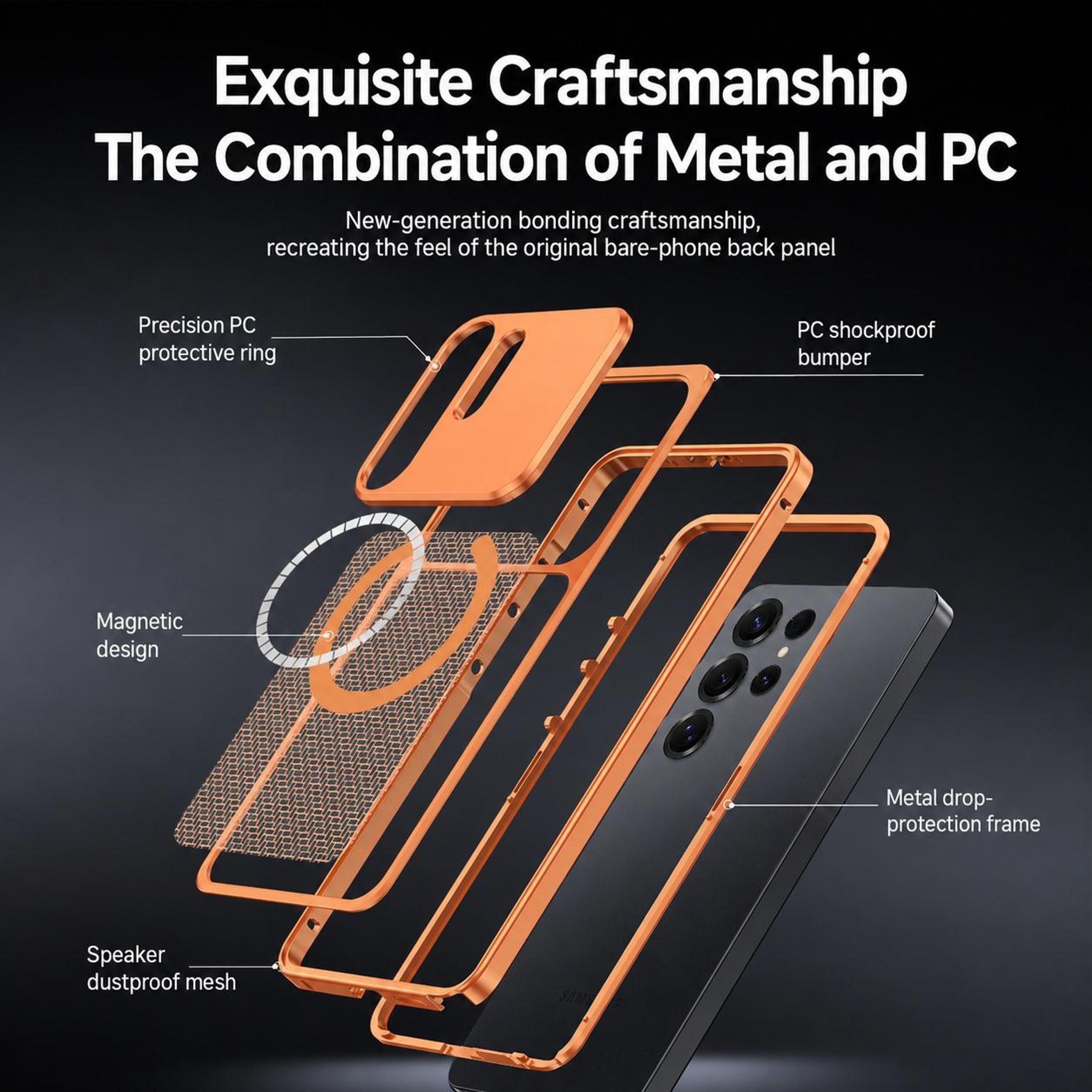 Galaxy S25 Ultra Magnetic Cooling Metal Shockproof Case 15