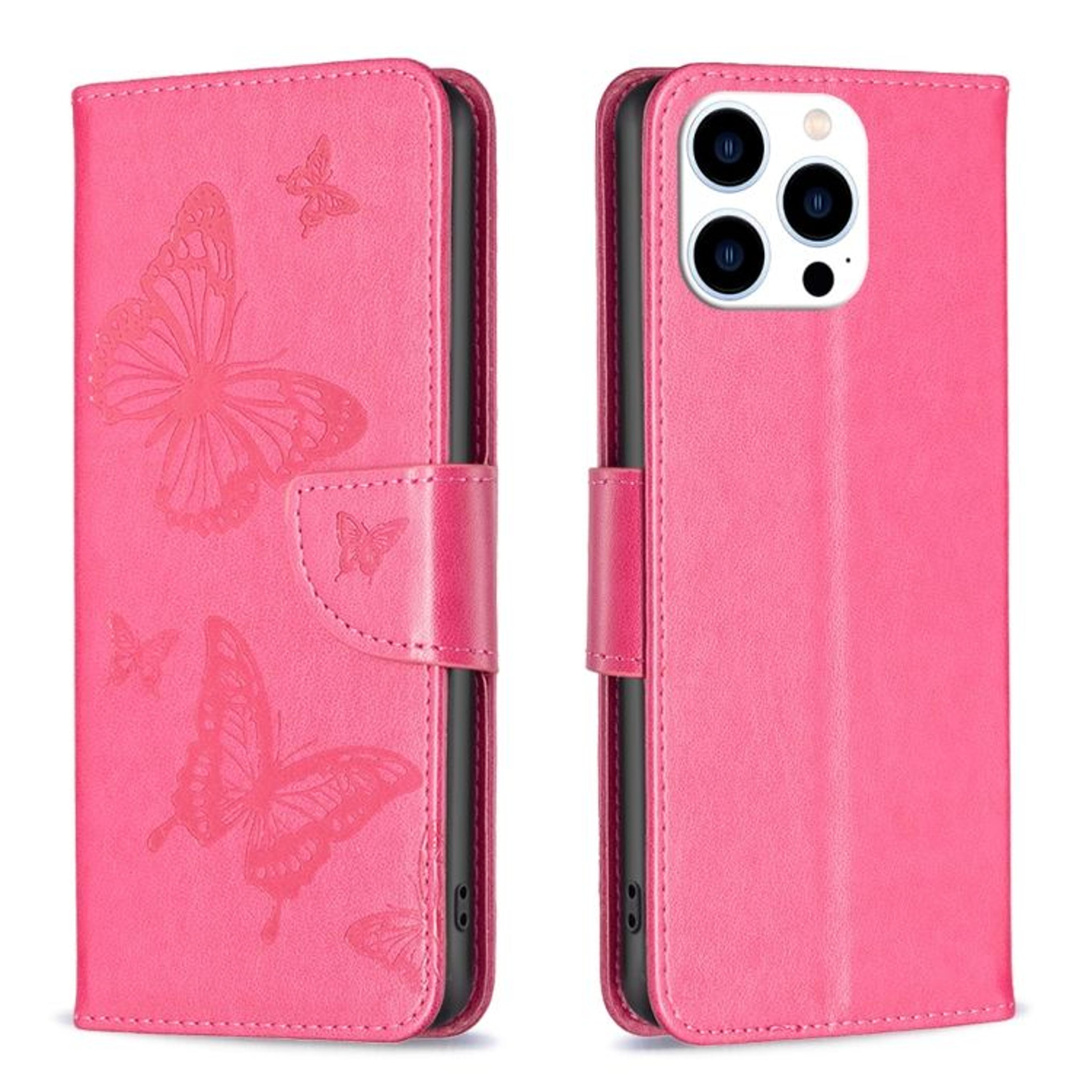 Butterfly IPhone 16 Pro Wallet Case With Card Holder And Stand 9