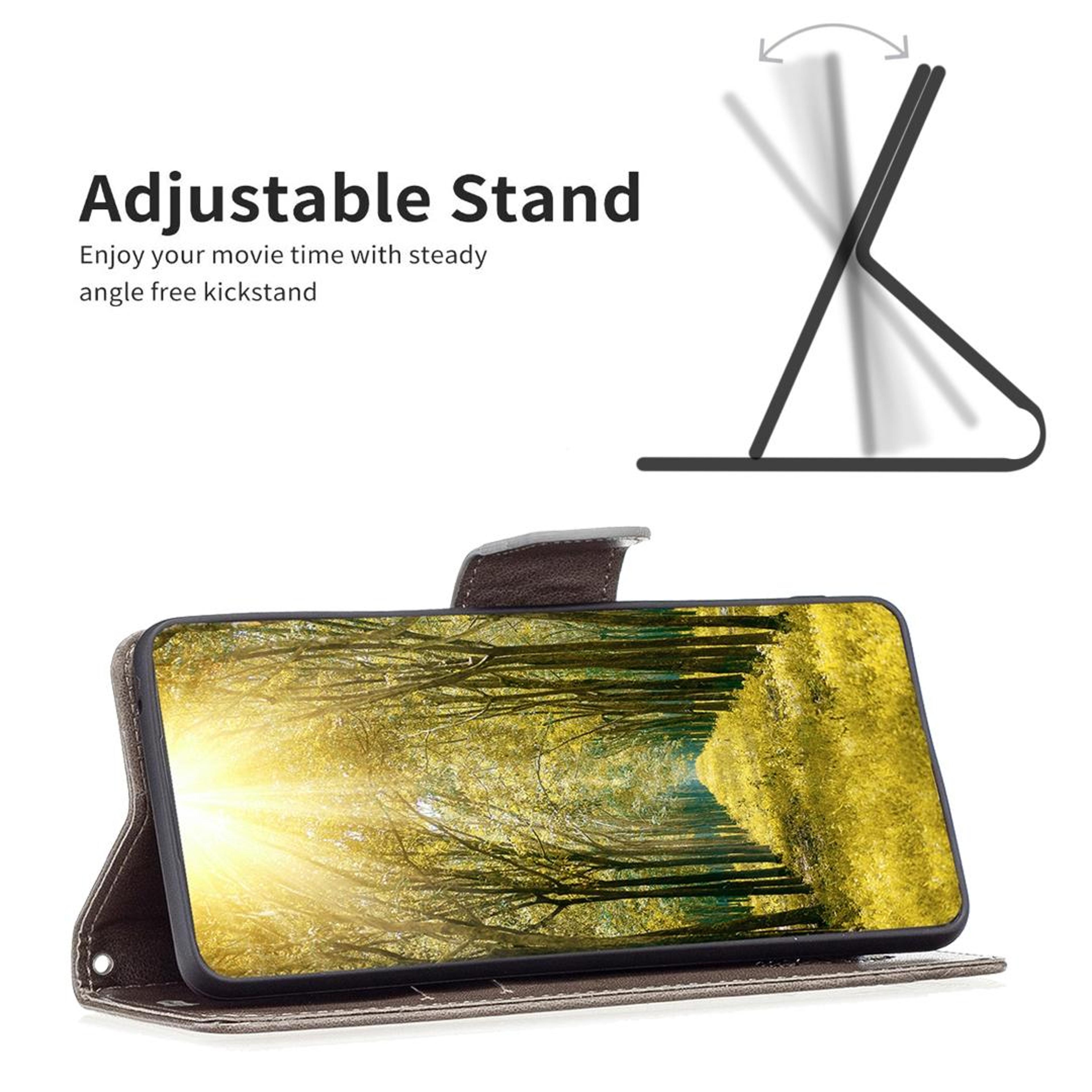 Butterfly IPhone 16 Plus Wallet Case With Card Holder Stand And PU Leather Cover 4