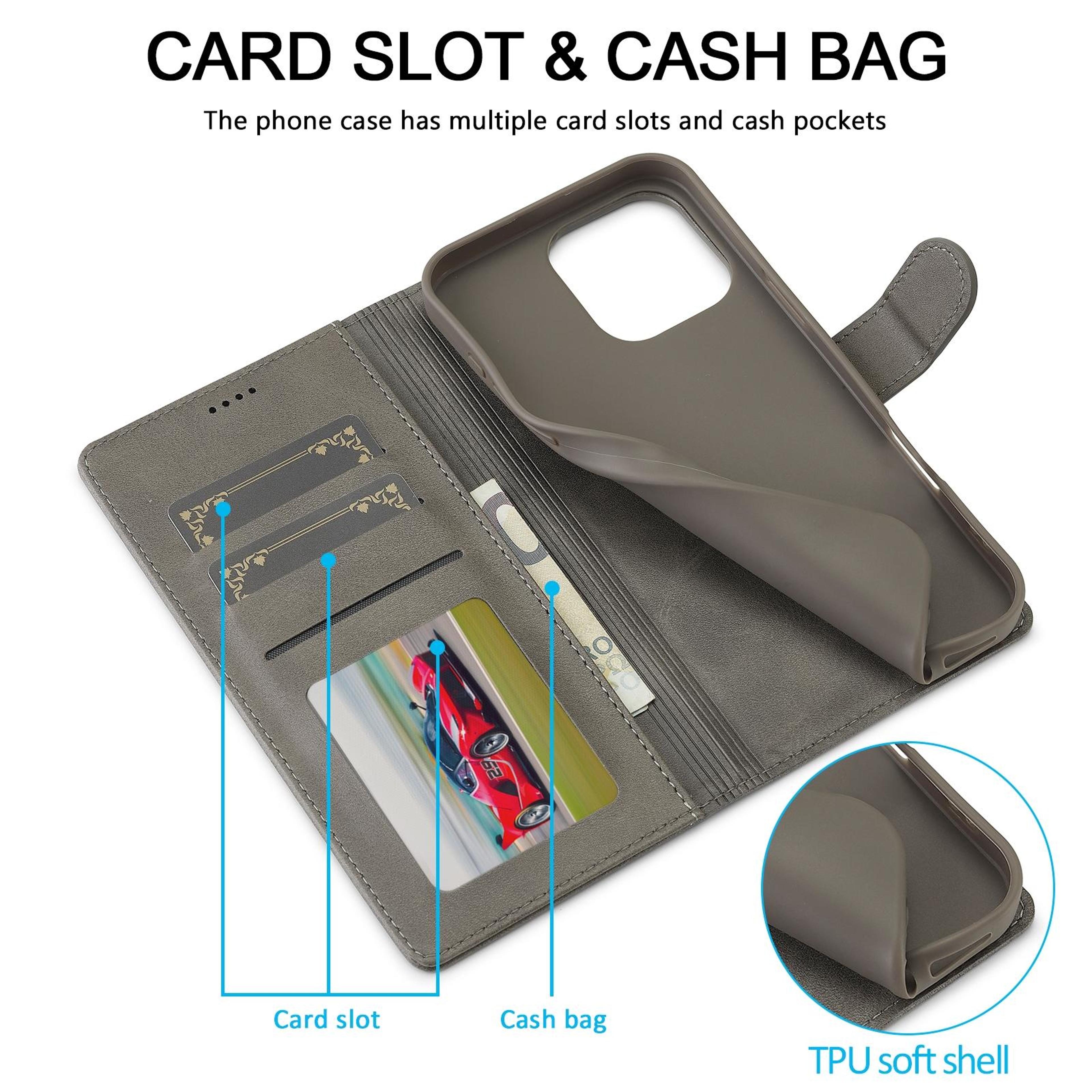 IPhone 16 Pro Max Wallet Case With Card Holder And Kickstand 3