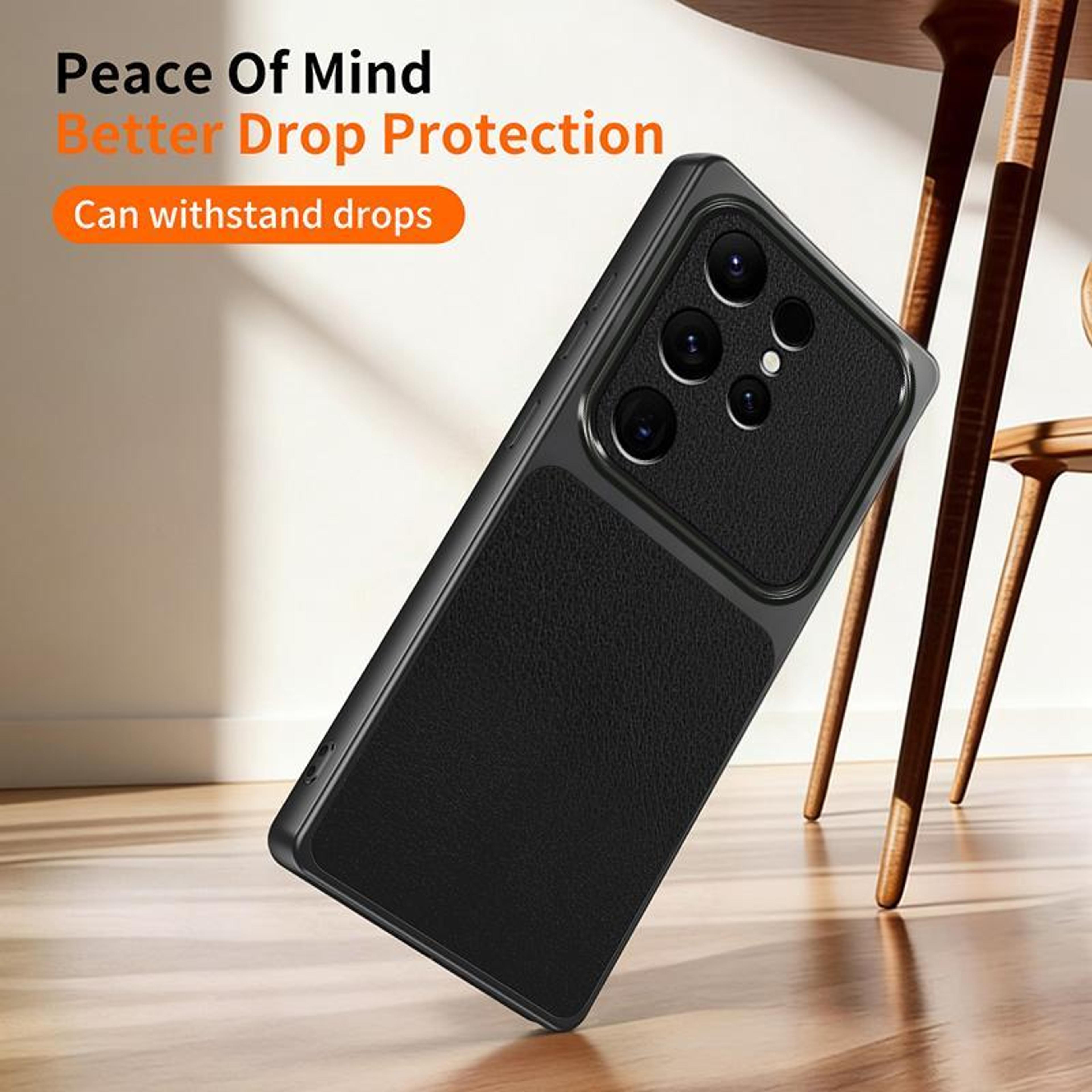 Galaxy S26 Ultra Lambskin Feel Shockproof Phone Case With Slim TPU Protection 5