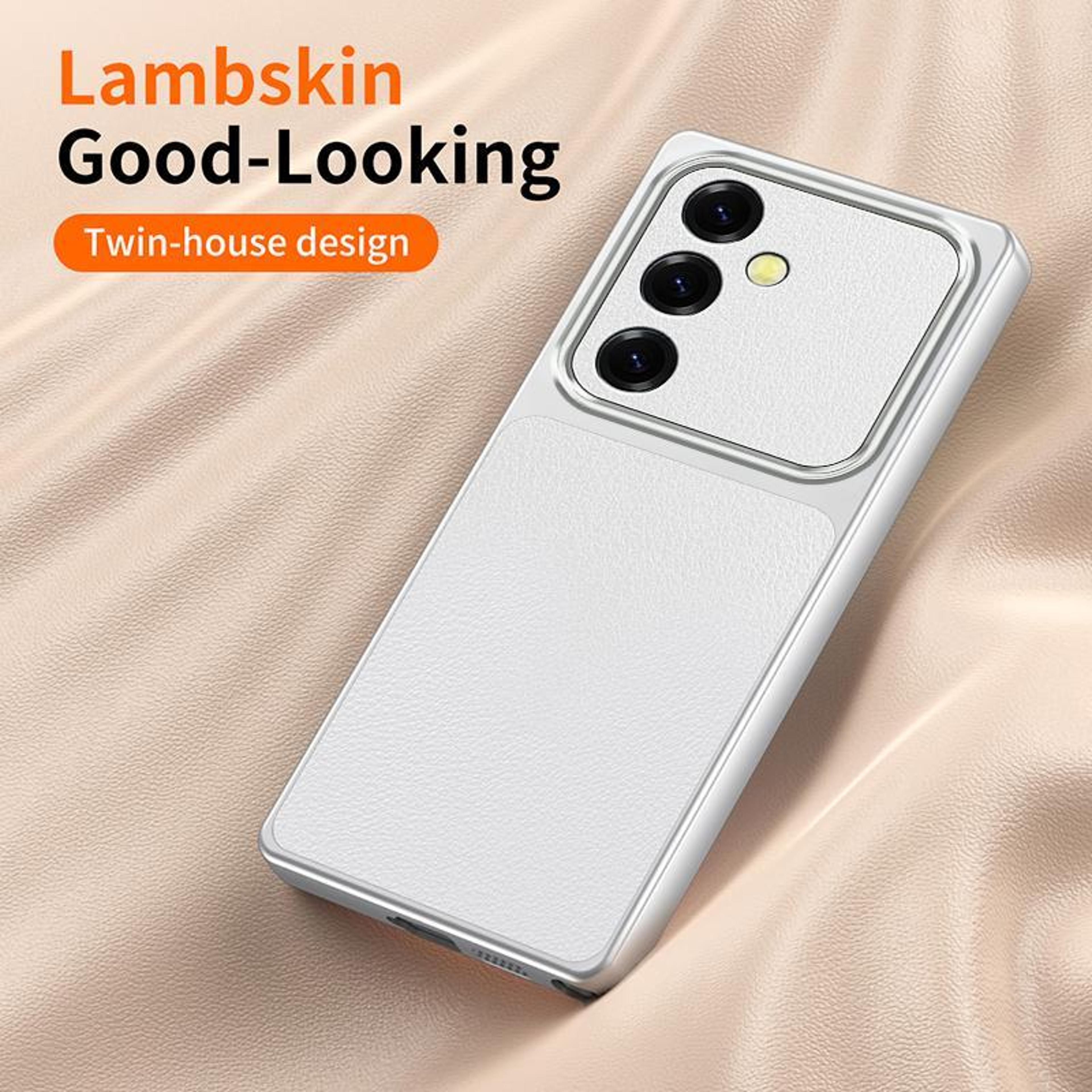 Galaxy S25 FE 5G Lambskin Feel Shockproof TPU Leather Case 2
